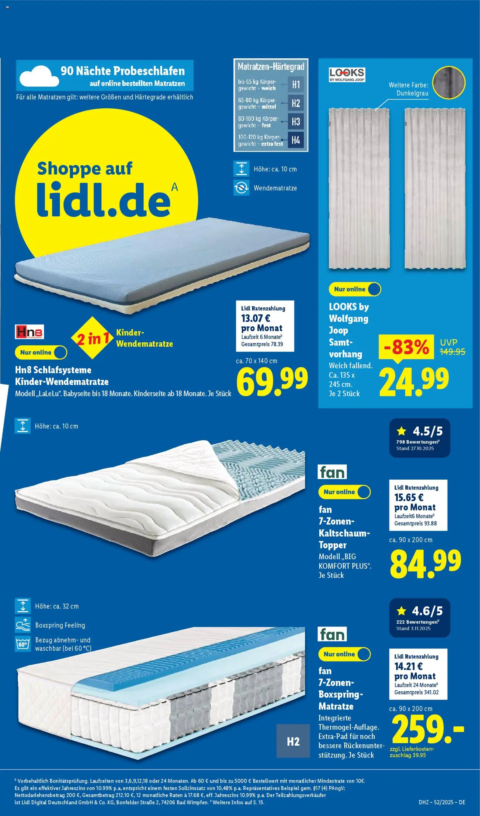 Lidl Prospekt Gedern – gültig ab 22.12.2025 | Seite: 35 | Produkte: Gewicht, Matratze, Bad, Vorhang