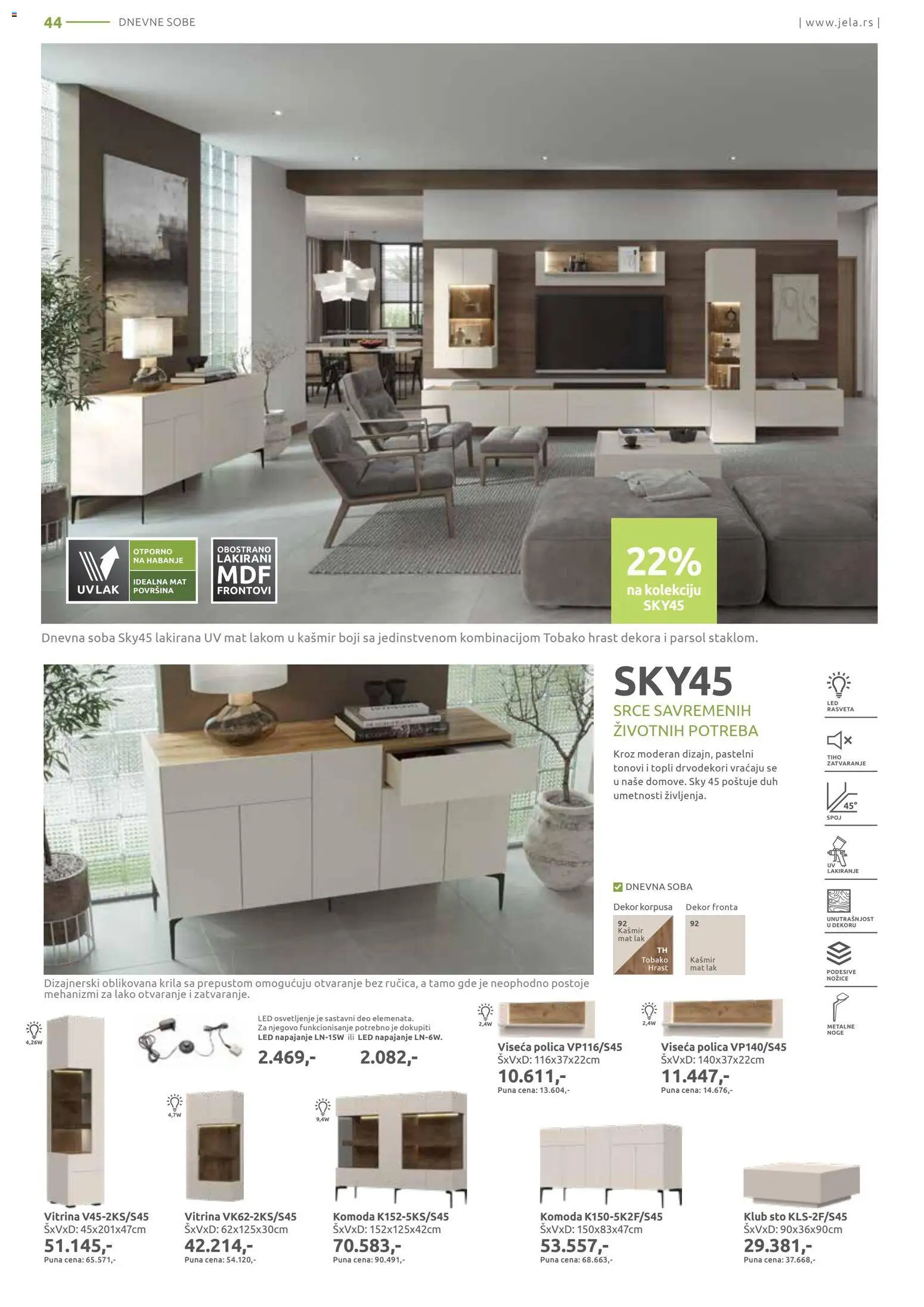 Jela katalog - važi od 06.04.2026 | Strana: 44 | Proizvode: Komoda, Polica, Sto