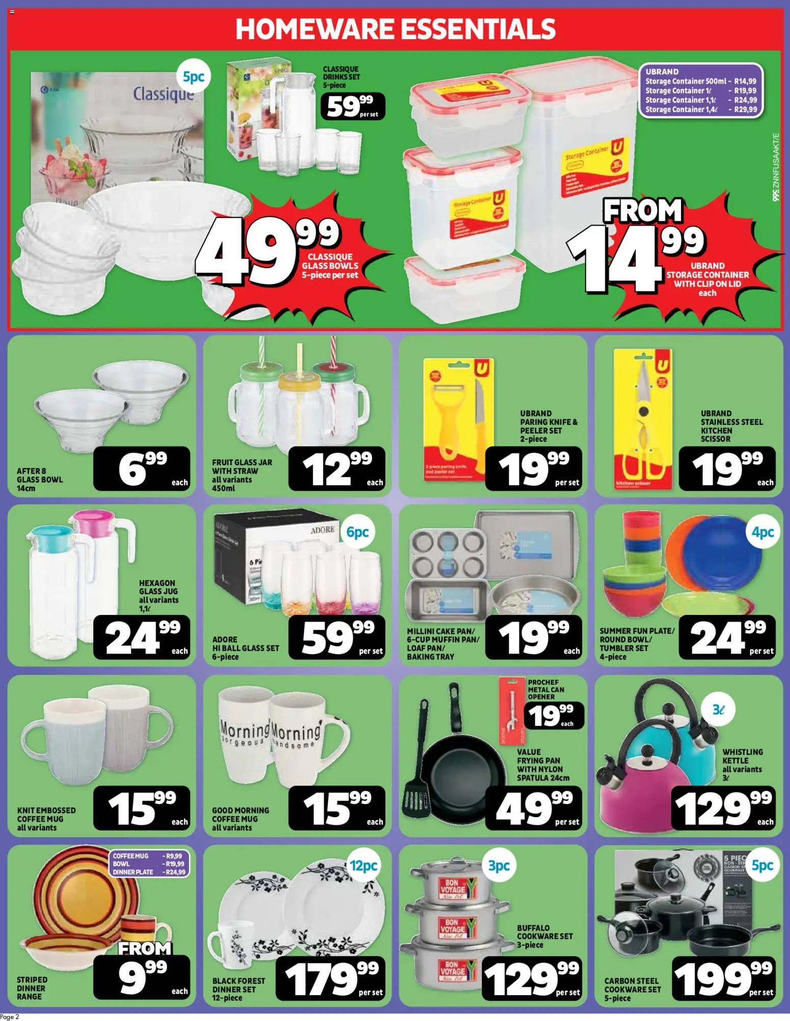 New Usave catalogue – valid from 23.03.2026 | Page: 2 | Products: Cake, Bowl, Kettle, Bowls