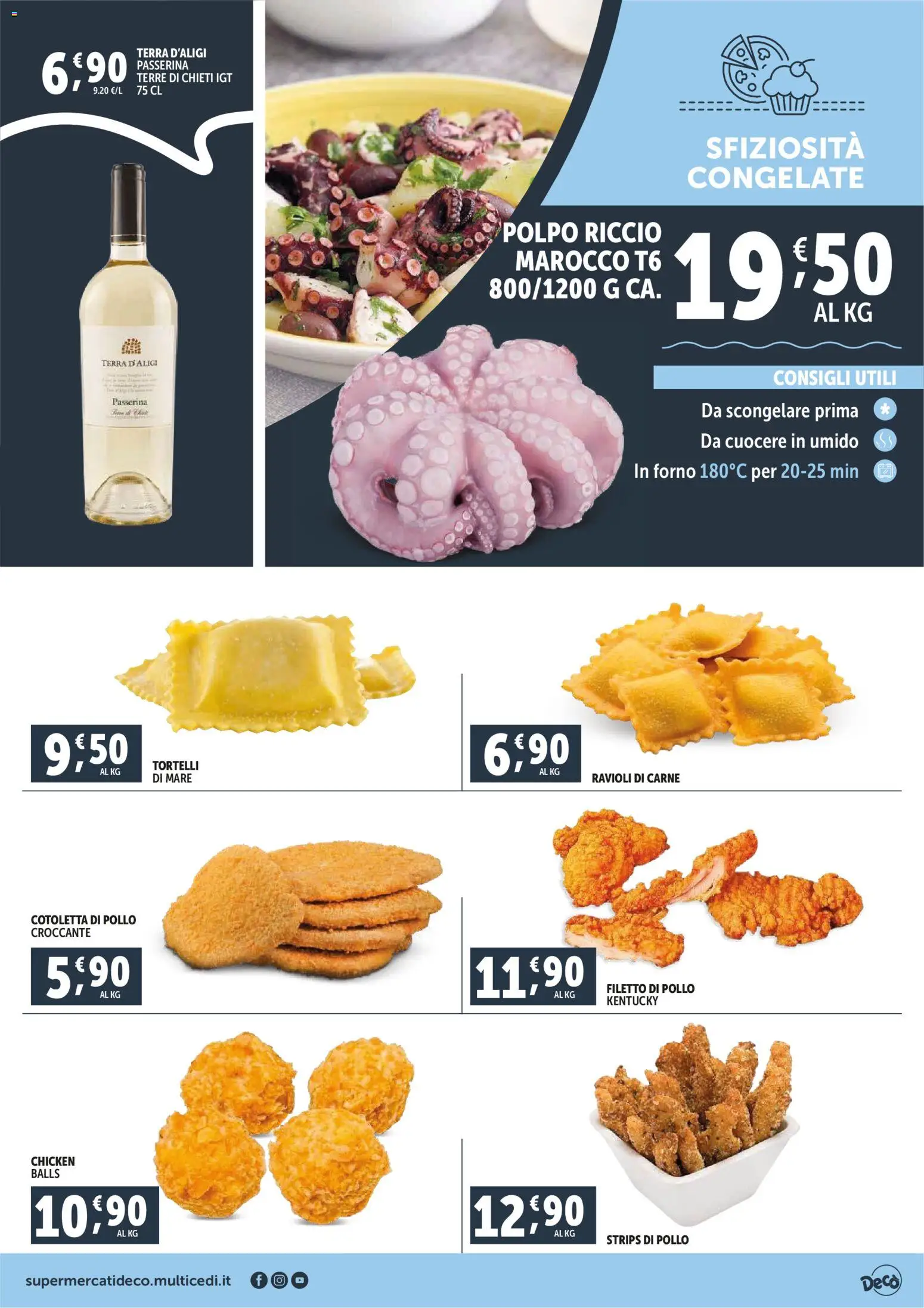 Volantino Decò del 11.02.2026 | Pagina: 3 | Prodotti: Pollo, Polpo, Forno, Tortelli