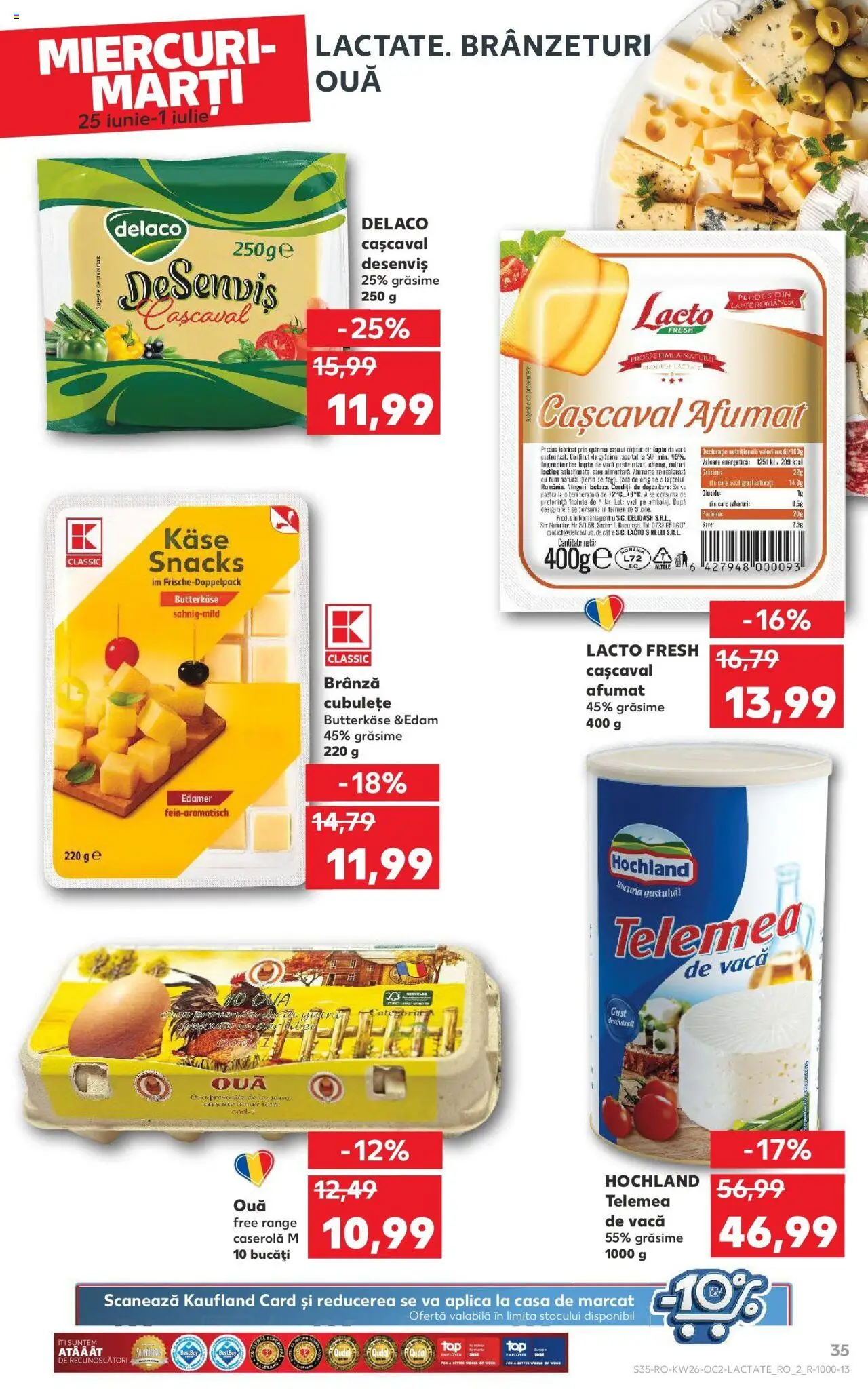 Catalog Kaufland - Bucureşti – valabil de la 25.06.2025 | Pagină: 35 | Produse: Light Kedi Konservesi, Cașcaval, Brânză, Sare