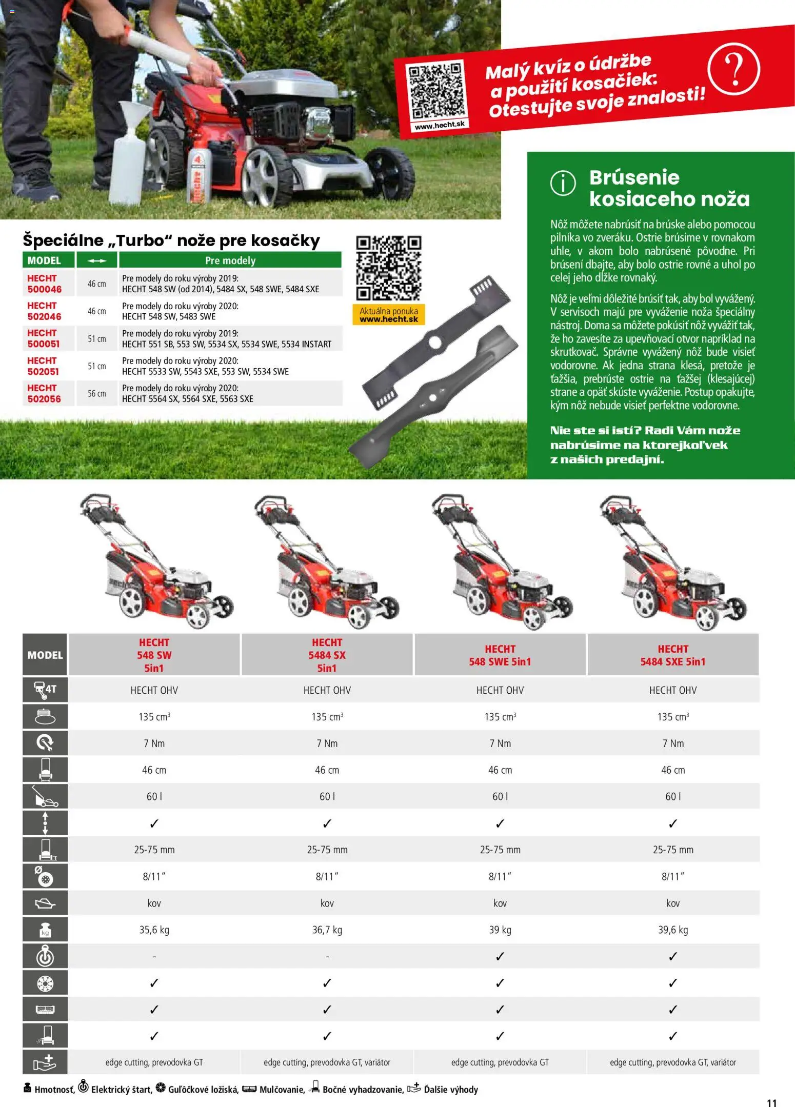 Nové Hecht akcie – leták je platný od 19.02.2026 | Strana: 11 | Produkty: Kosačky