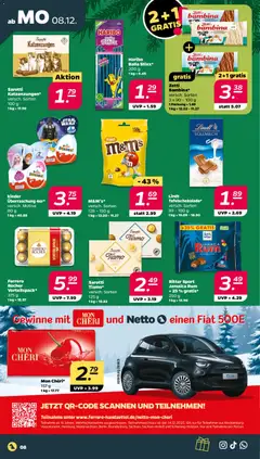 Netto Prospekt 	 ab 08.12.2025 gültig | Seite: 8 | Produkte: Ferrero rocher, Rum, Himbeere, Lindt