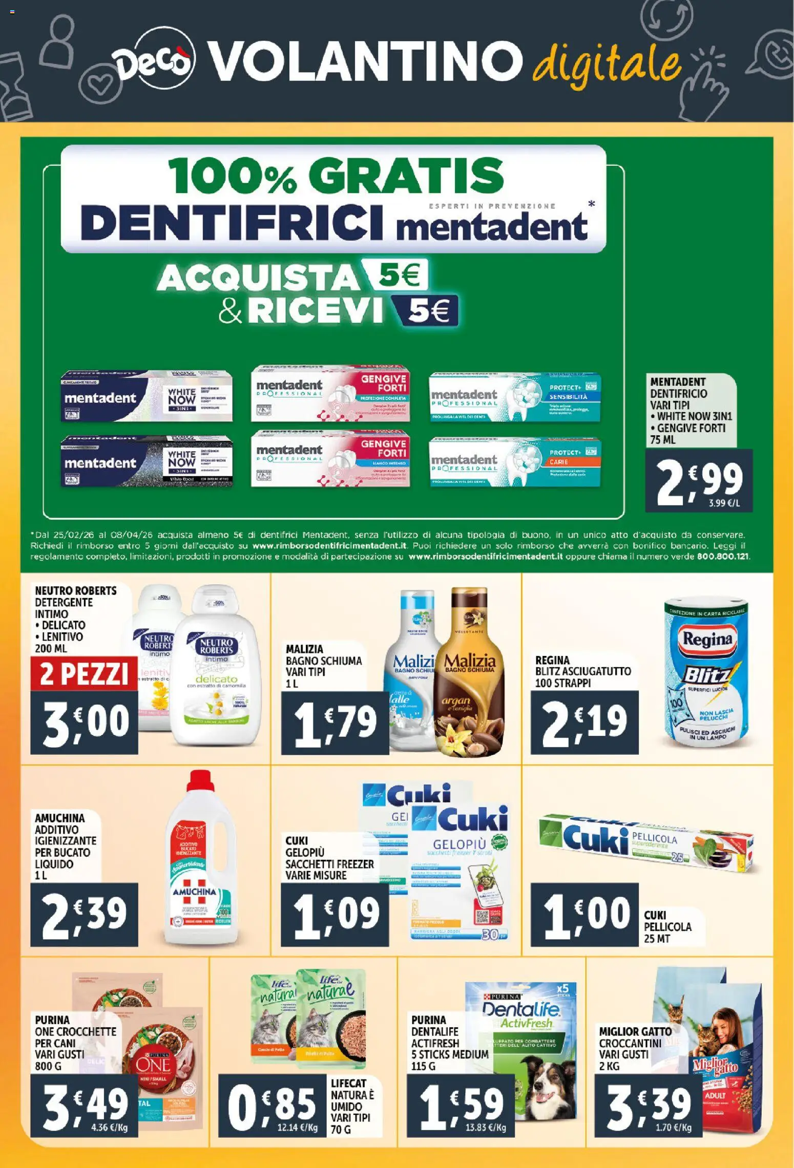 Volantino Decò del 06.03.2026 | Pagina: 29 | Prodotti: Dentifricio, Detergente intimo, Intimo, Freezer