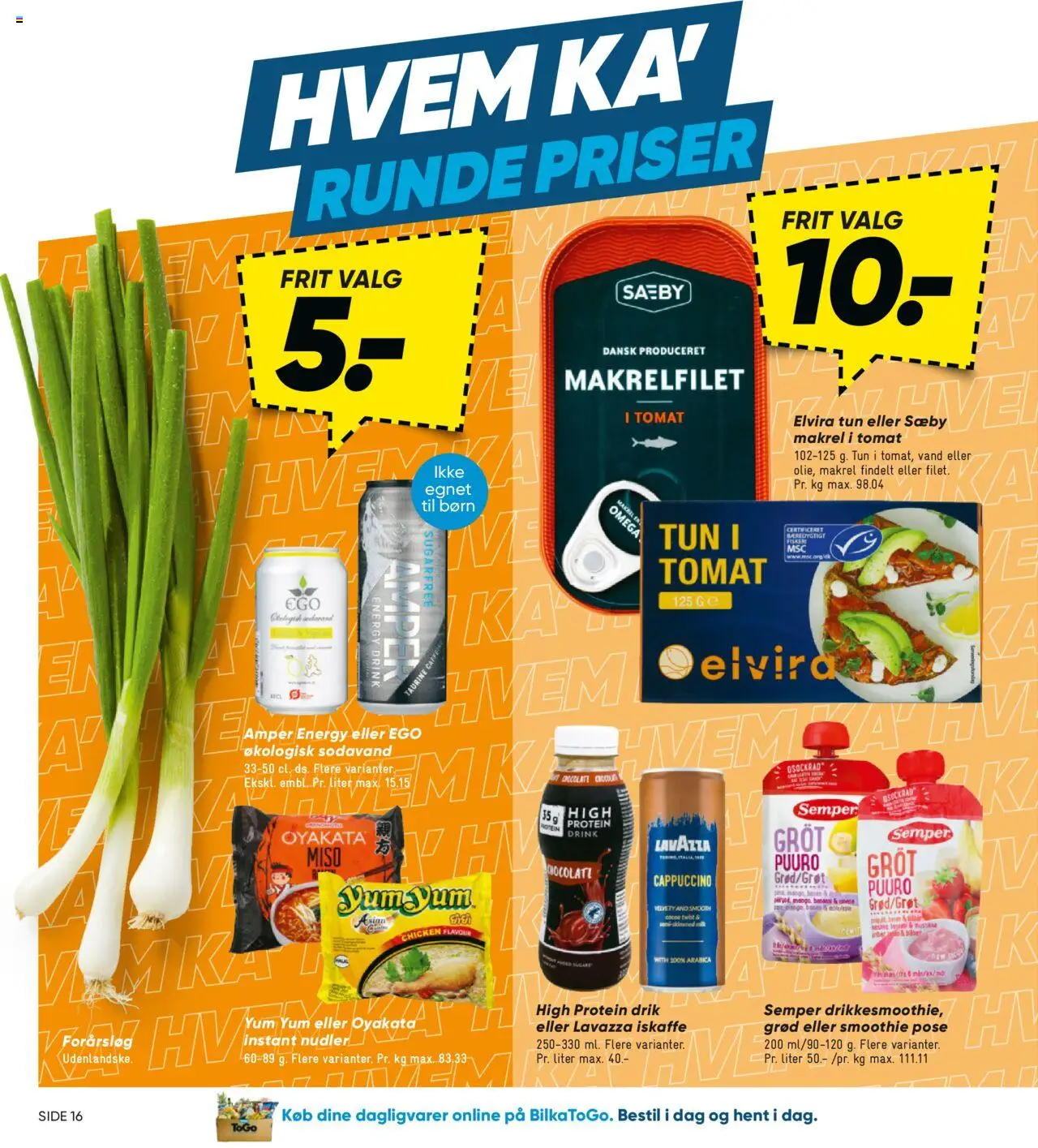Bilka tilbudsavis – gyldig fra 19.09.2025 | Side: 22 | Produkter: Forårsløg, Sodavand, Tun, Smoothie