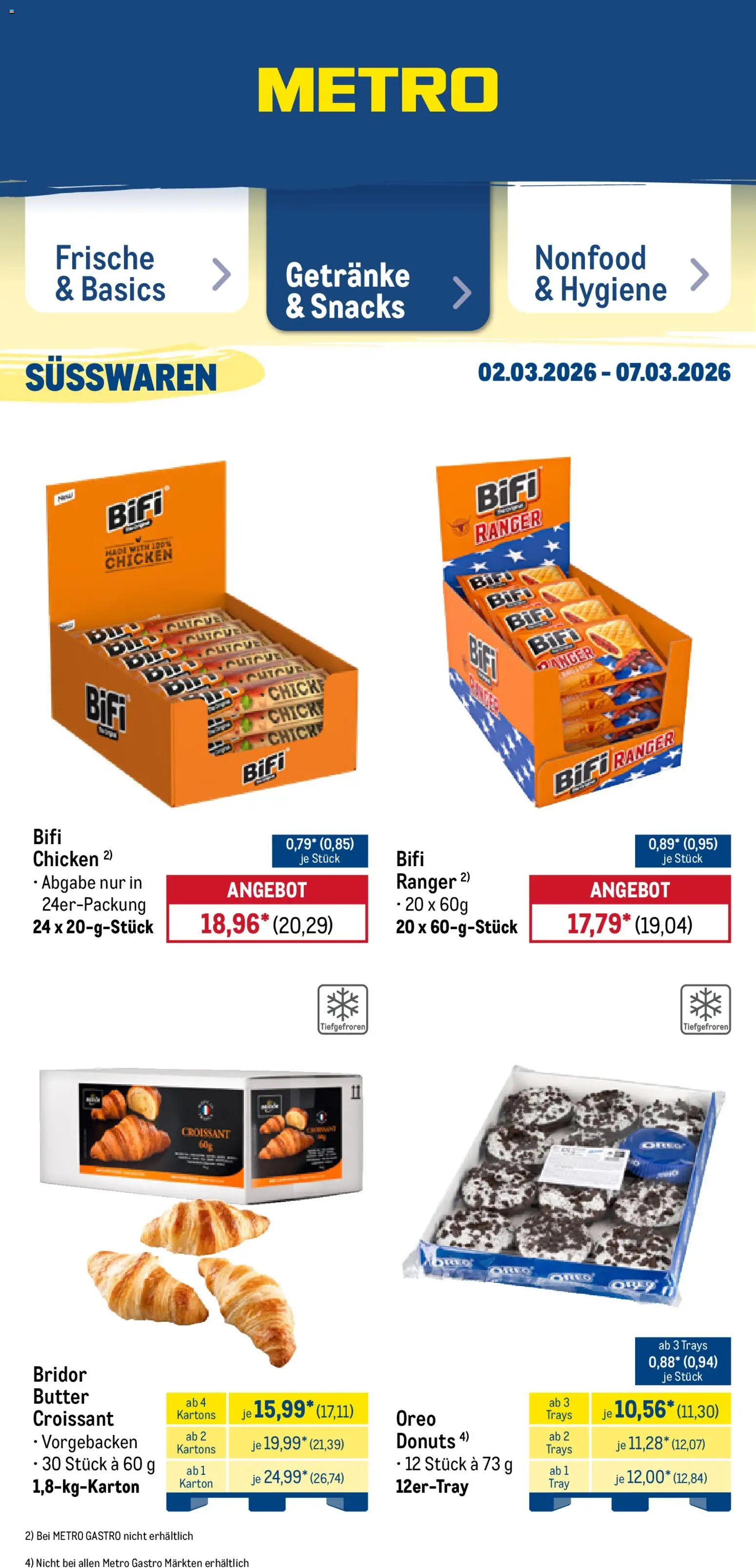 Metro Prospekt 	 – gültig ab 02.03.2026 | Seite: 40 | Produkte: Butter, Bifi, Croissant, Donuts