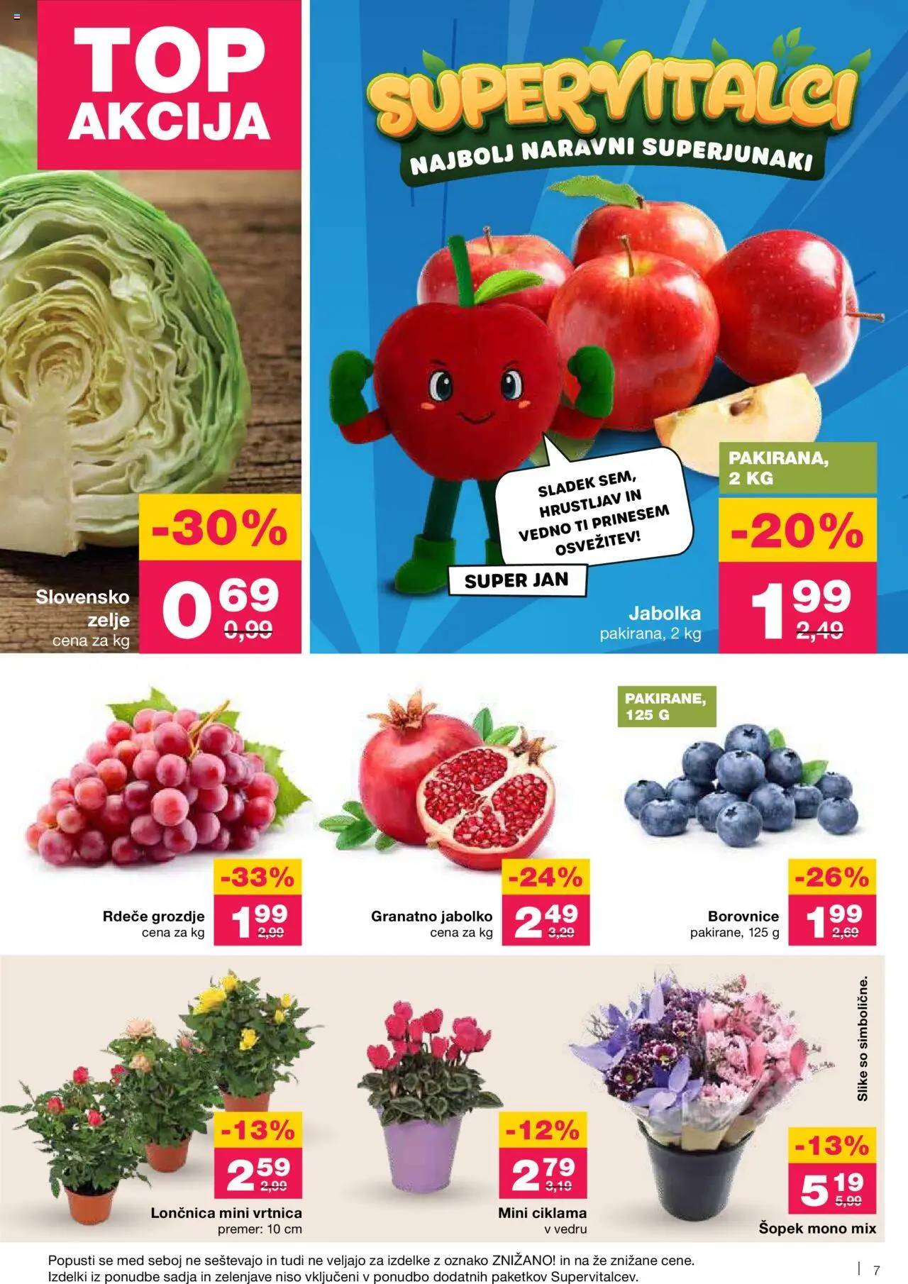 Novi Mercator katalog ponudbe – veljaven od 02.10.2025 | Stran: 7 | Izdelki: Grozdje, Šopek, Jabolka, Borovnice