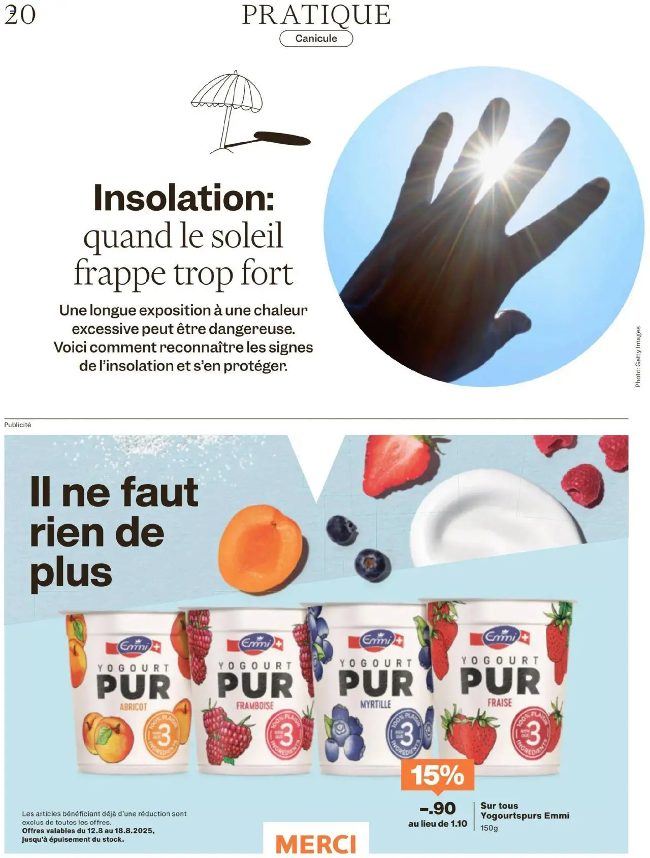 Migros - Magazin FR ab 12.08.2025 | Seite: 20