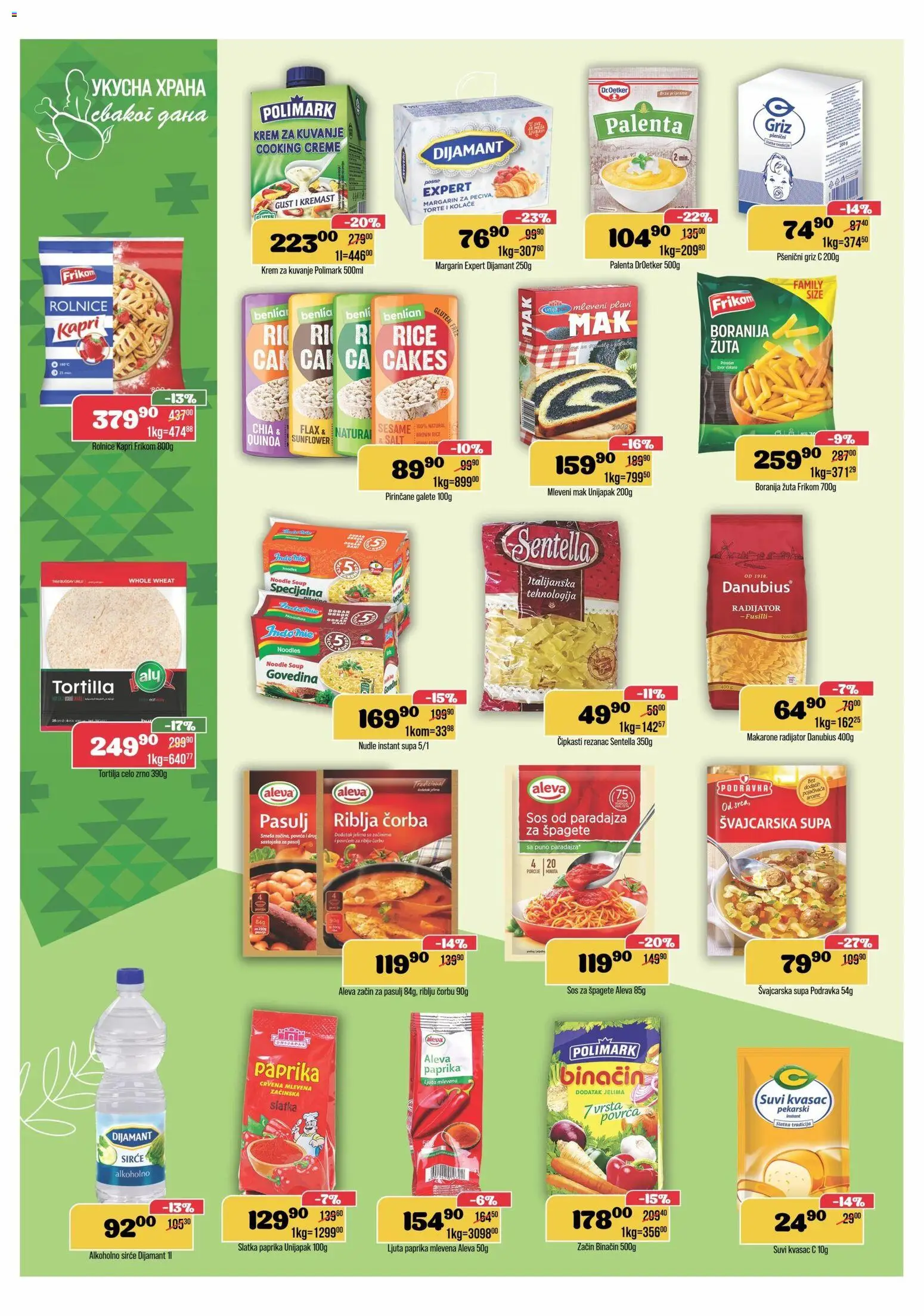 Europrom katalog - važi od 28.01.2026 | Strana: 6 | Proizvode: Mleveni mak, Tortilja, Sos, Sirće