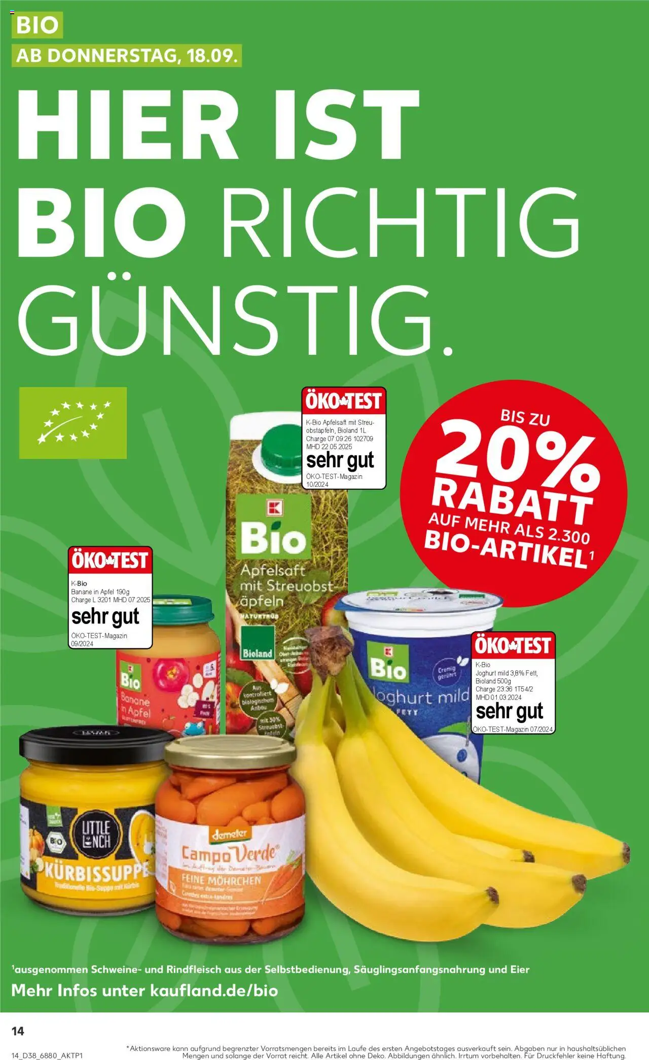 Kaufland prospekt Völklingen	 – gültig ab 18.09.2025 | Seite: 14 | Produkte: Joghurt, Äpfel, Apple, Rindfleisch