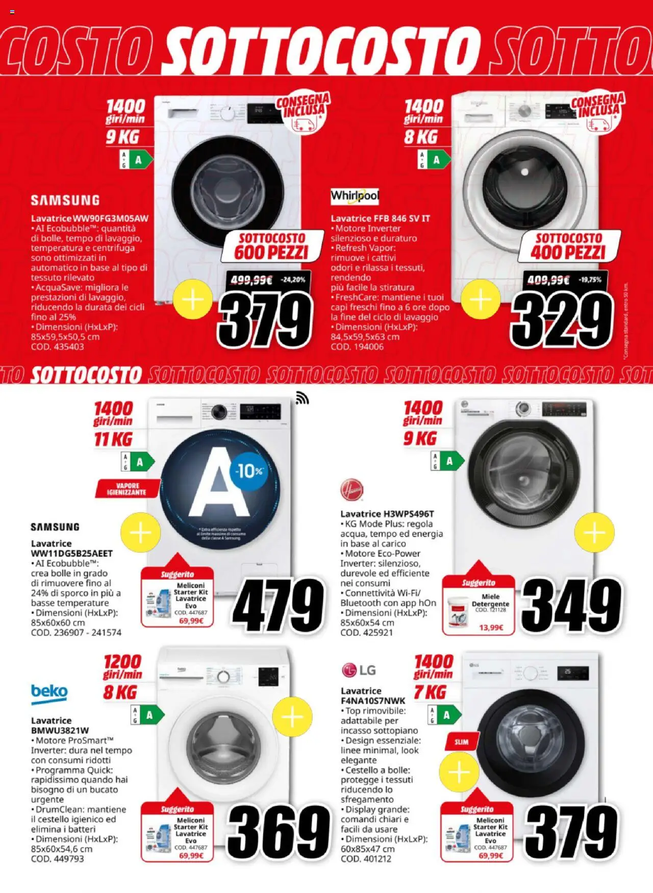 Volantino Media World del 03.10.2025 | Pagina: 25 | Prodotti: Detergente, Lavatrice, Miele, Samsung