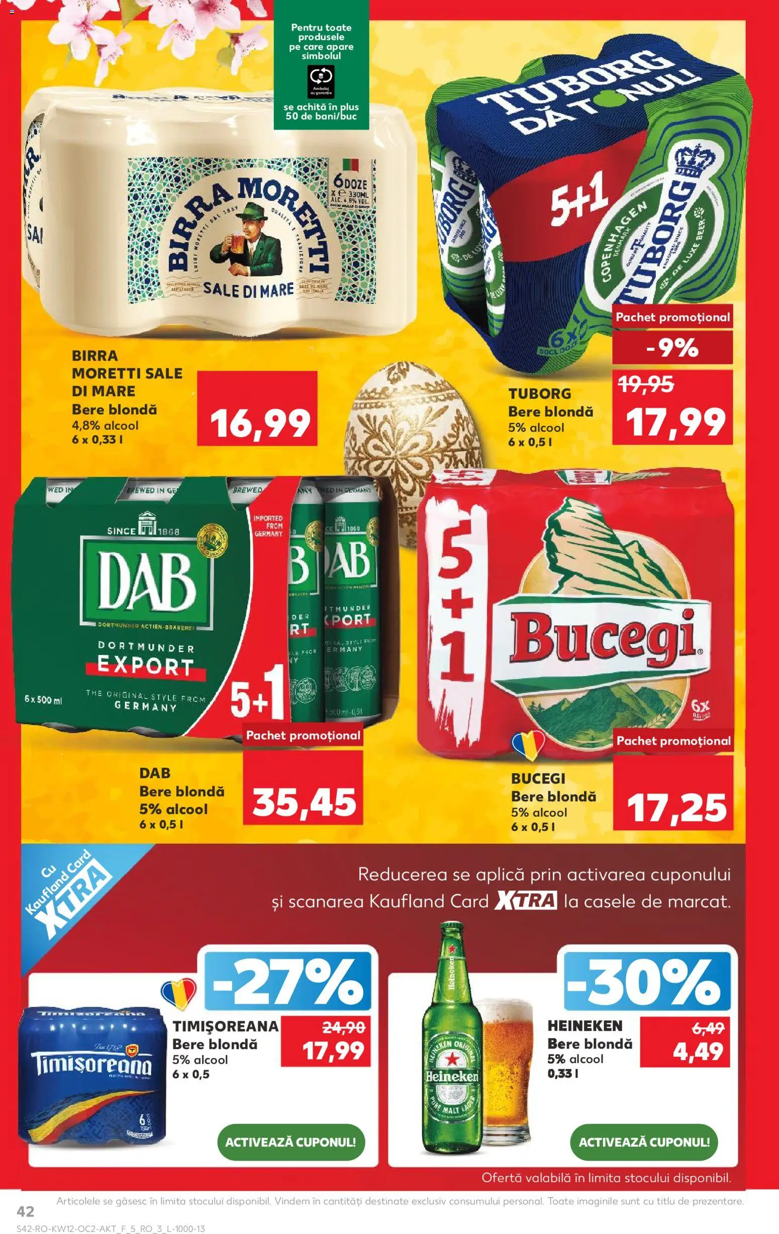 Noul catalog Kaufland – valabil de la 18.03.2026 | Pagină: 42 | Produse: Delgeç, Bere
