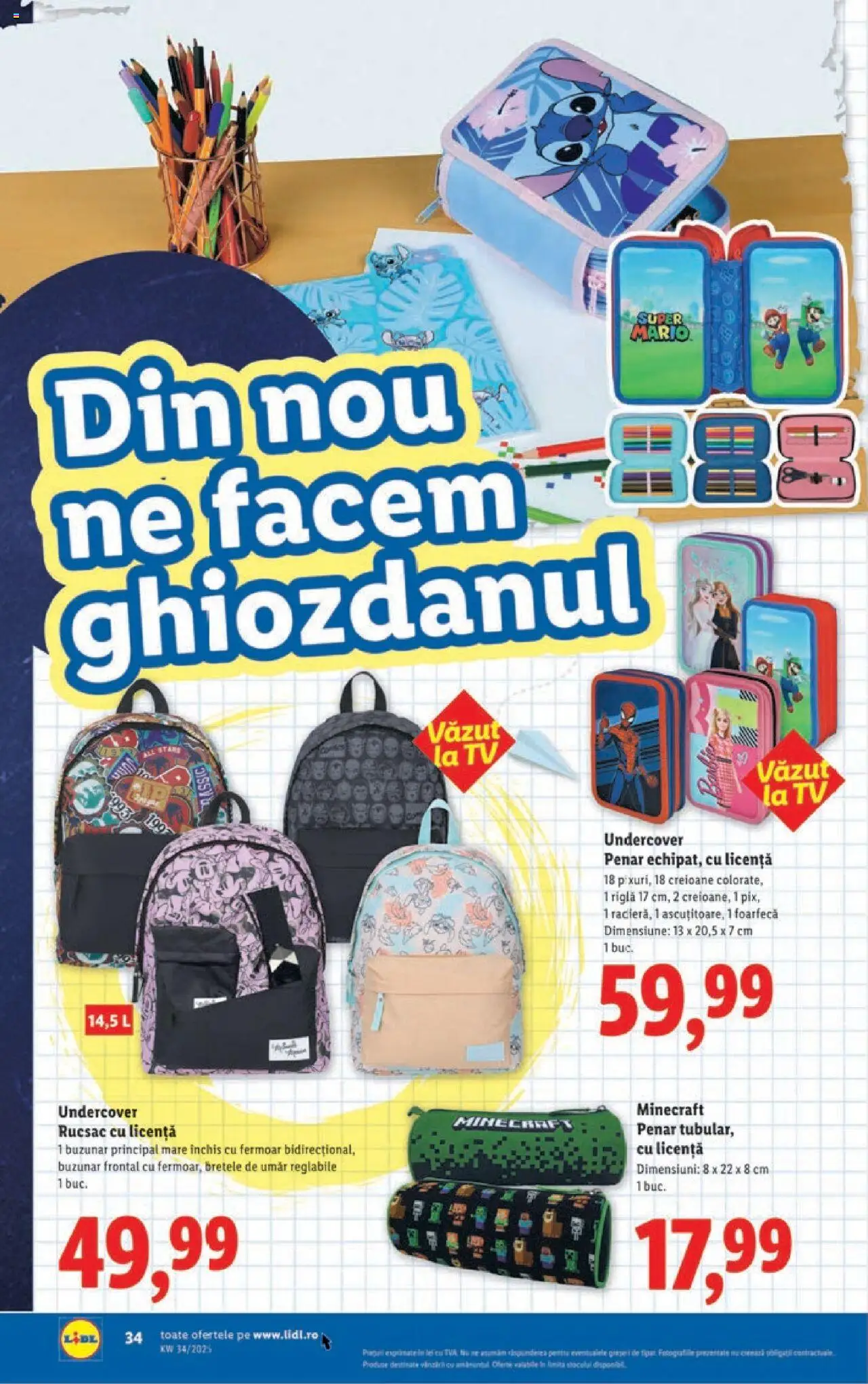 Catalog Lidl – valabil de la 18.08.2025 | Pagină: 34 | Produse: Rucsac