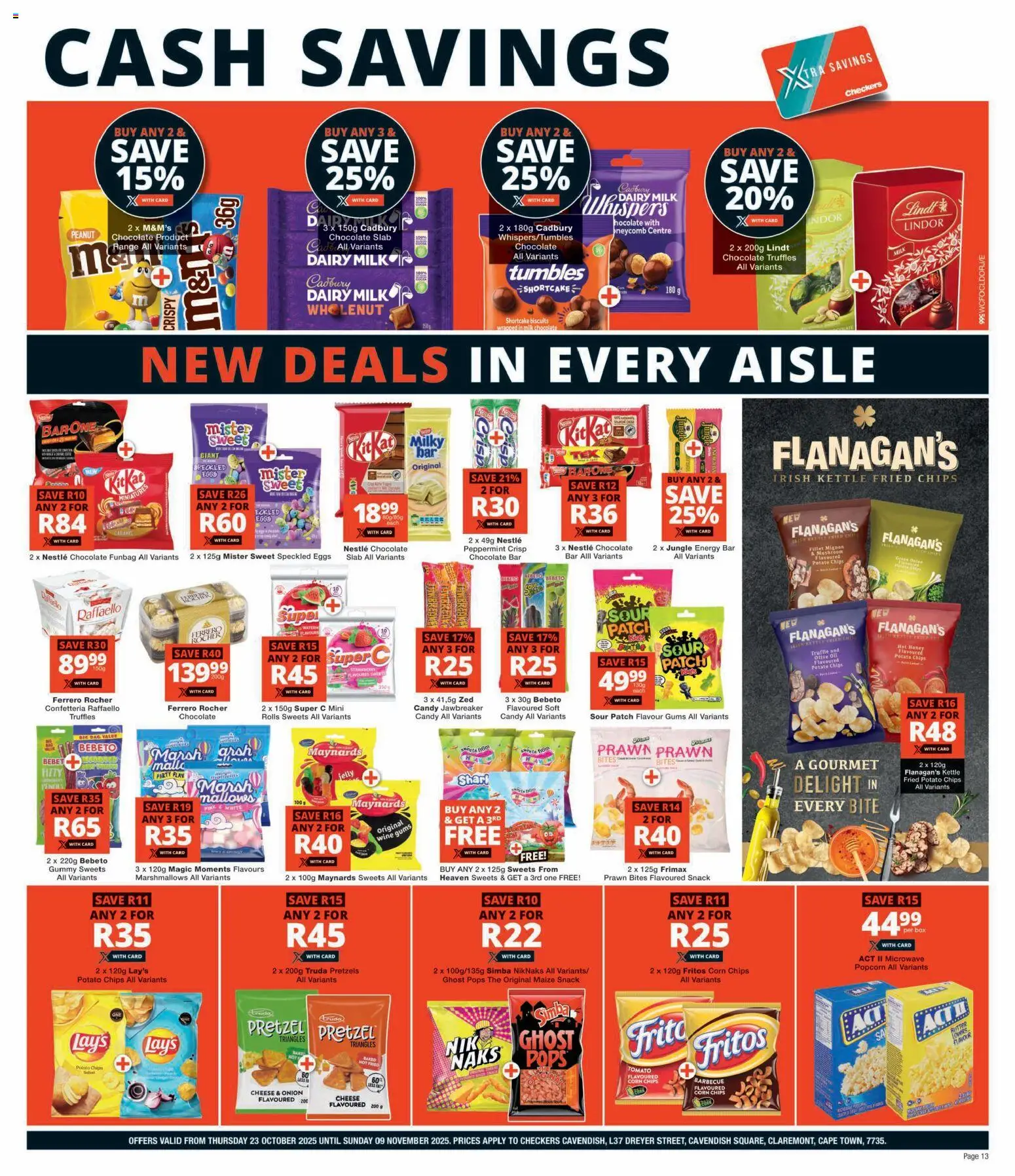 New Checkers catalogue – valid from 23.10.2025 | Page: 13 | Products: Microwave, Eggs, Biscuits, Chocolate