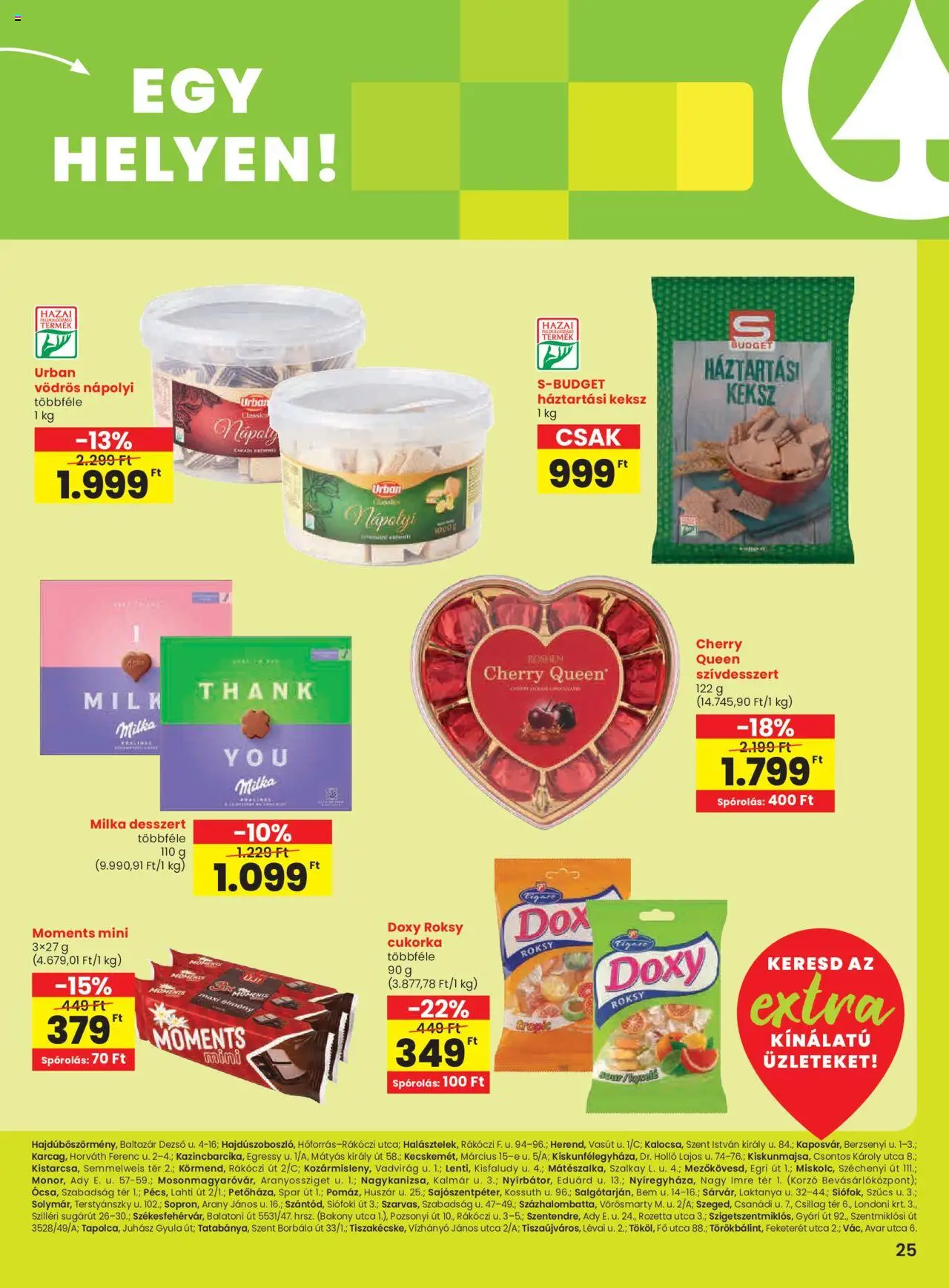 Spar akciós ujság - amely érvényes a következő dátumtól: 09.10.2025 | Oldal: 6 | Termékek: Háztartási keksz, Cukorka, Keksz, Nápolyi