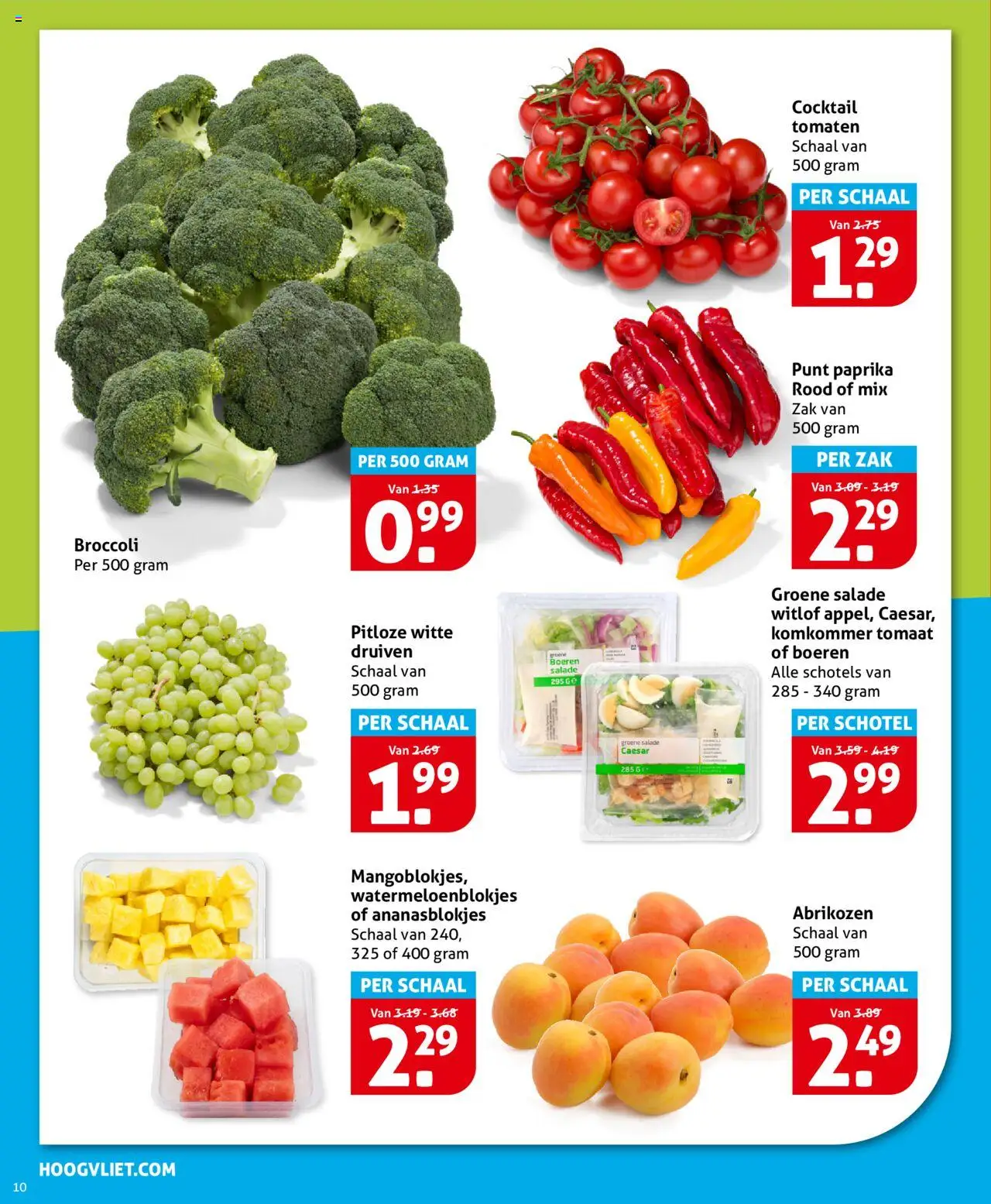 | Pagina: 10 | Producten: Komkommer, Broccoli, Tomaten, Zak