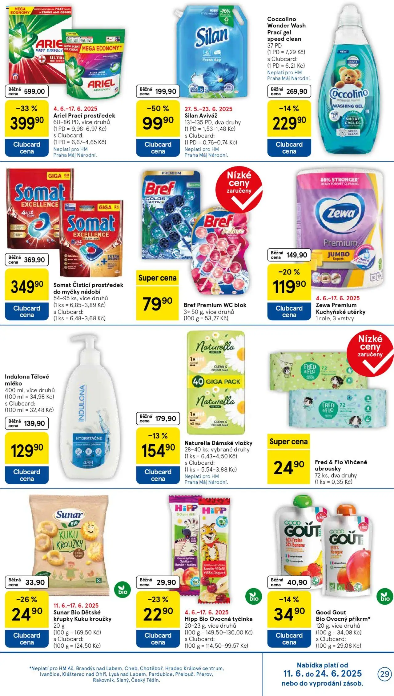 Tesco leták - Hypermarket od 11.06.2025 | Strana: 29 | Produkty: Sunar, Silan, Wc, WC blok Bref
