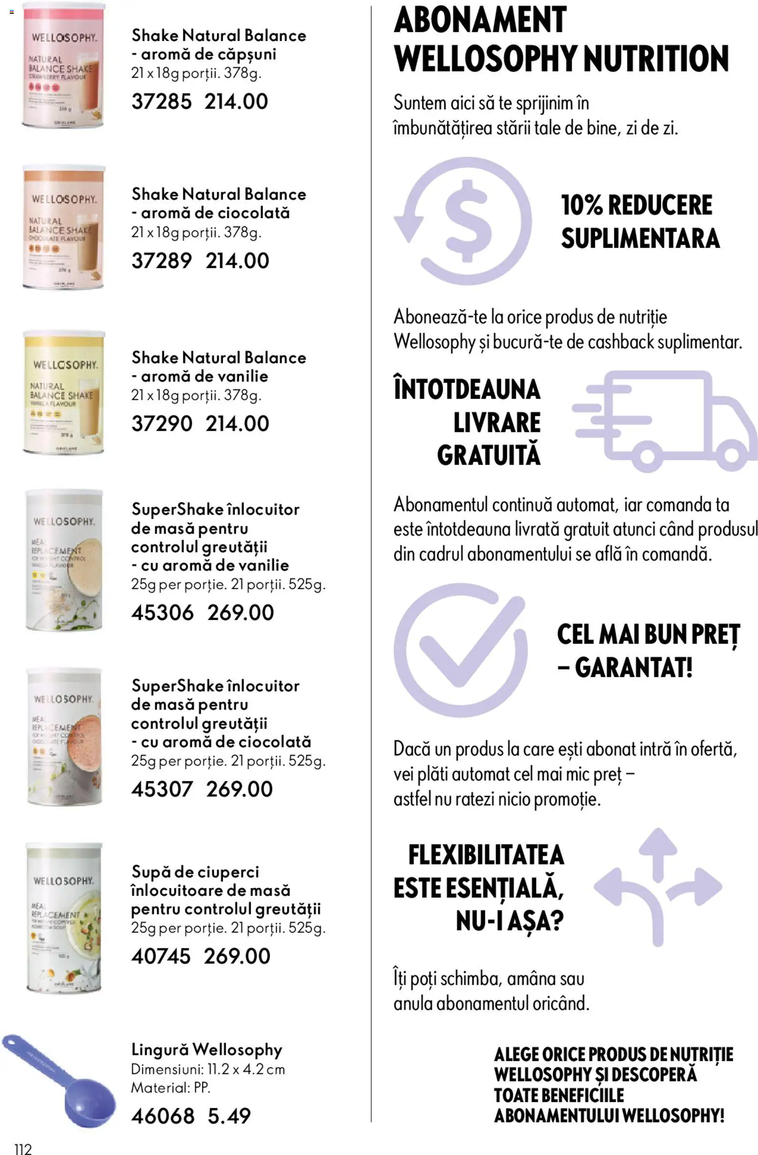 Noul catalog Oriflame – valabil de la 15.04.2026 | Pagină: 112 | Produse: Masă, Ciuperci, Căpșuni, Shake