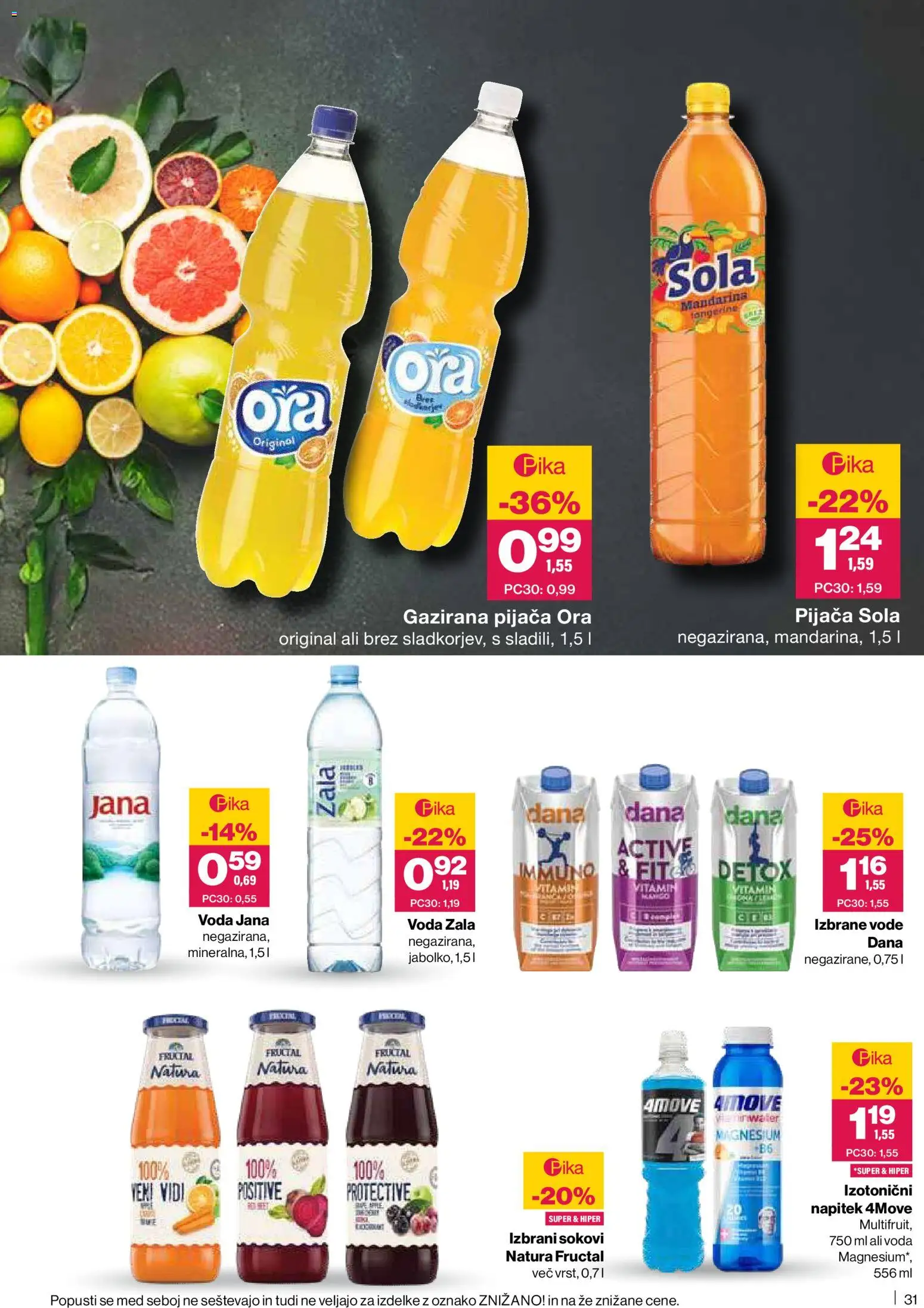 Novi Mercator katalog ponudbe – veljaven od 22.01.2026 | Stran: 31 | Izdelki: Voda