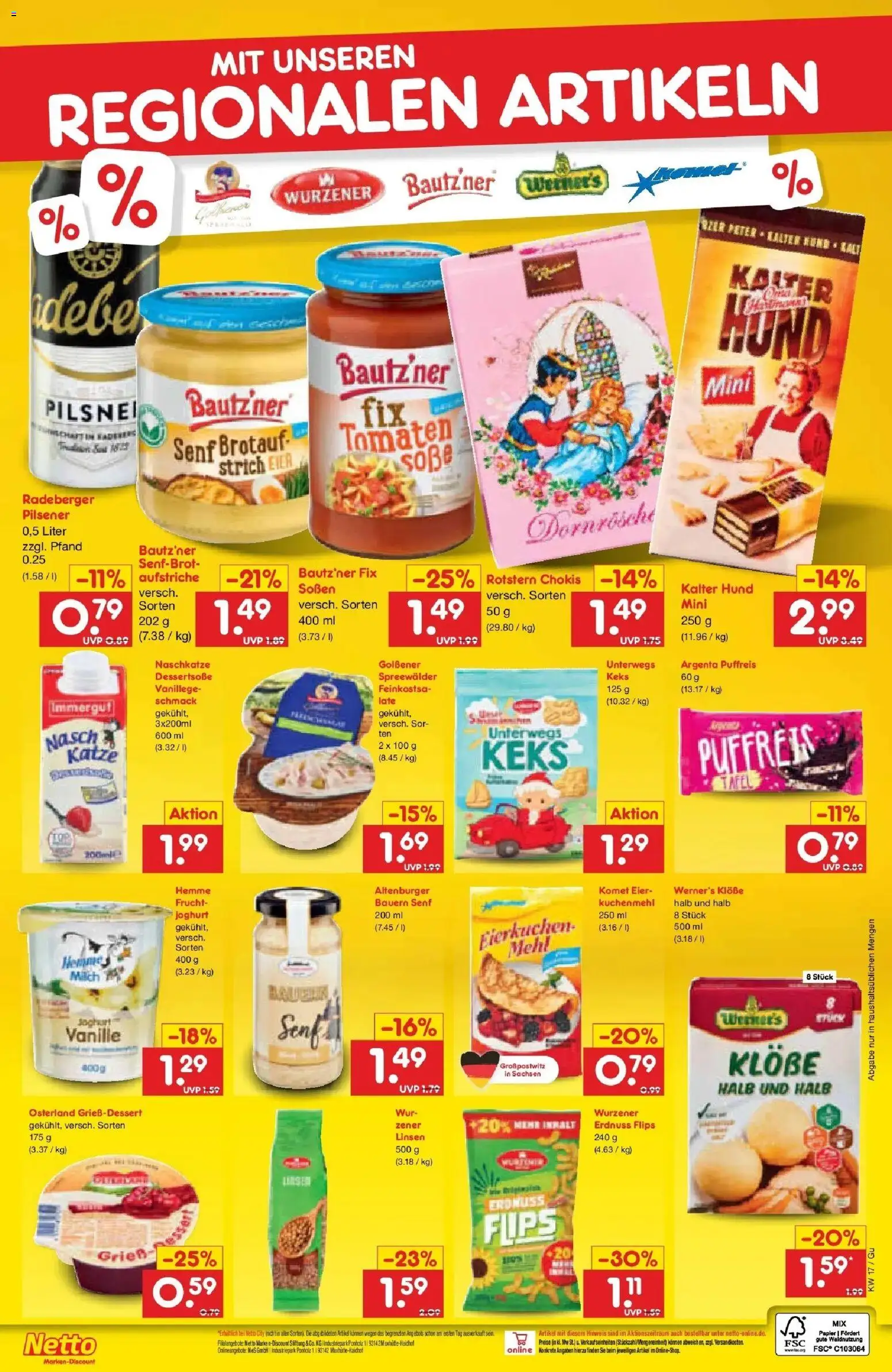 Netto Marken-Discount Prospekt Machern	 – gültig ab 20.04.2026 | Seite: 58 | Produkte: Mehl, Joghurt, Eier, Tomaten