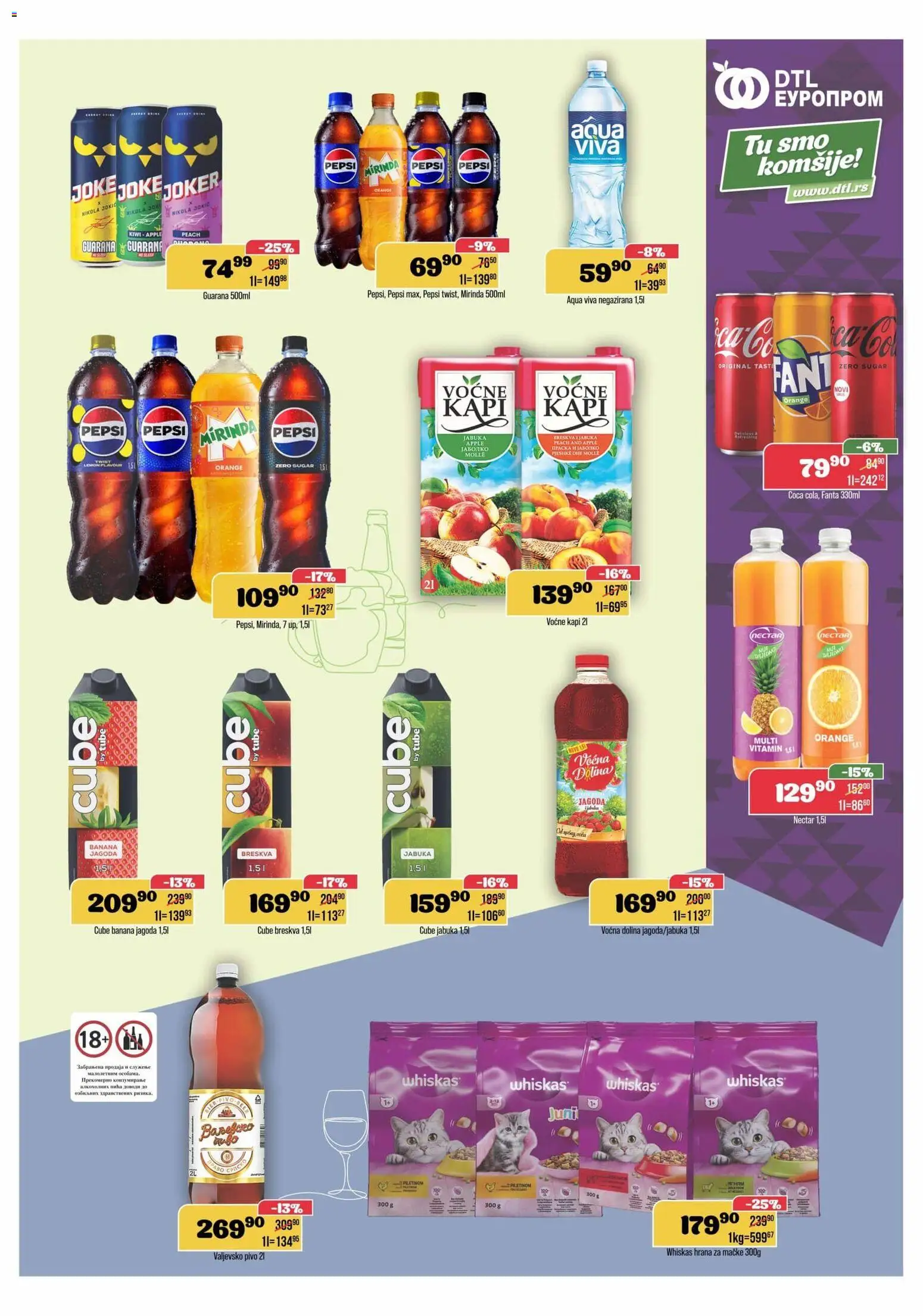 Europrom katalog - važi od 22.04.2026 | Strana: 9 | Proizvode: Jagoda, Guarana, Pivo, Pepsi