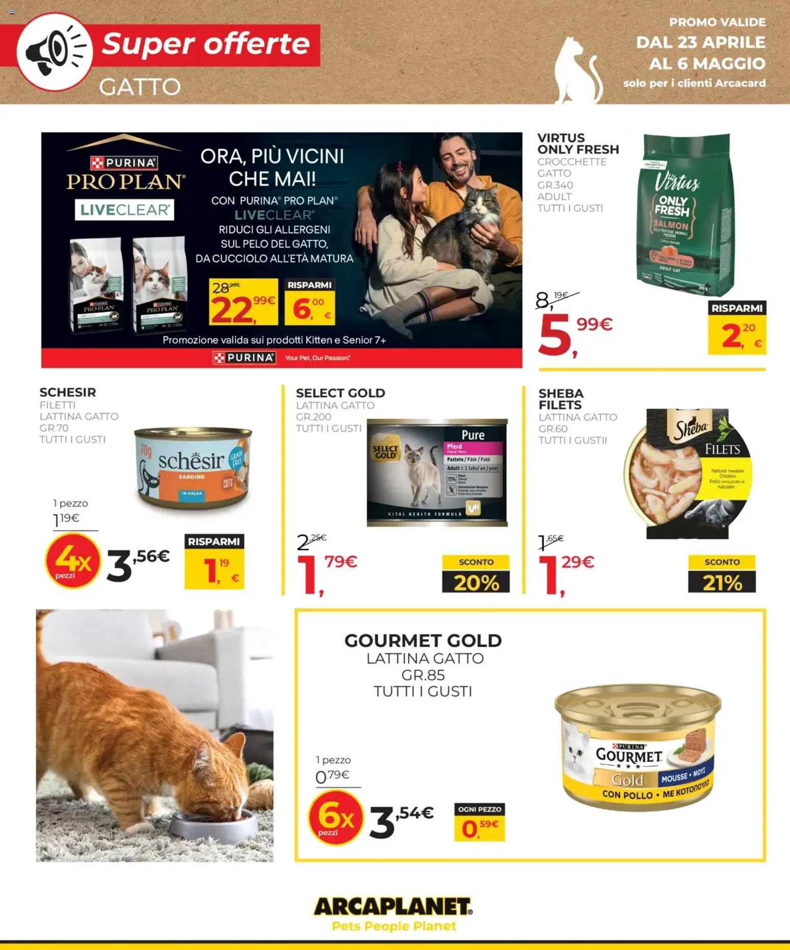 Volantino Arcaplanet del 23.04.2026 | Pagina: 10 | Prodotti: Paté, Pollo, Salsa, Crocchette