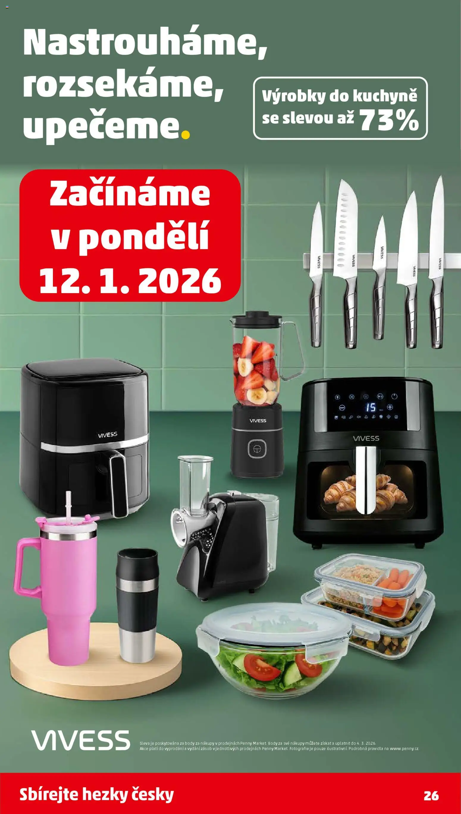 Penny Market leták - Čtvrtečník od 08.01.2026 | Strana: 26 | Produkty: Body, Kuchyně