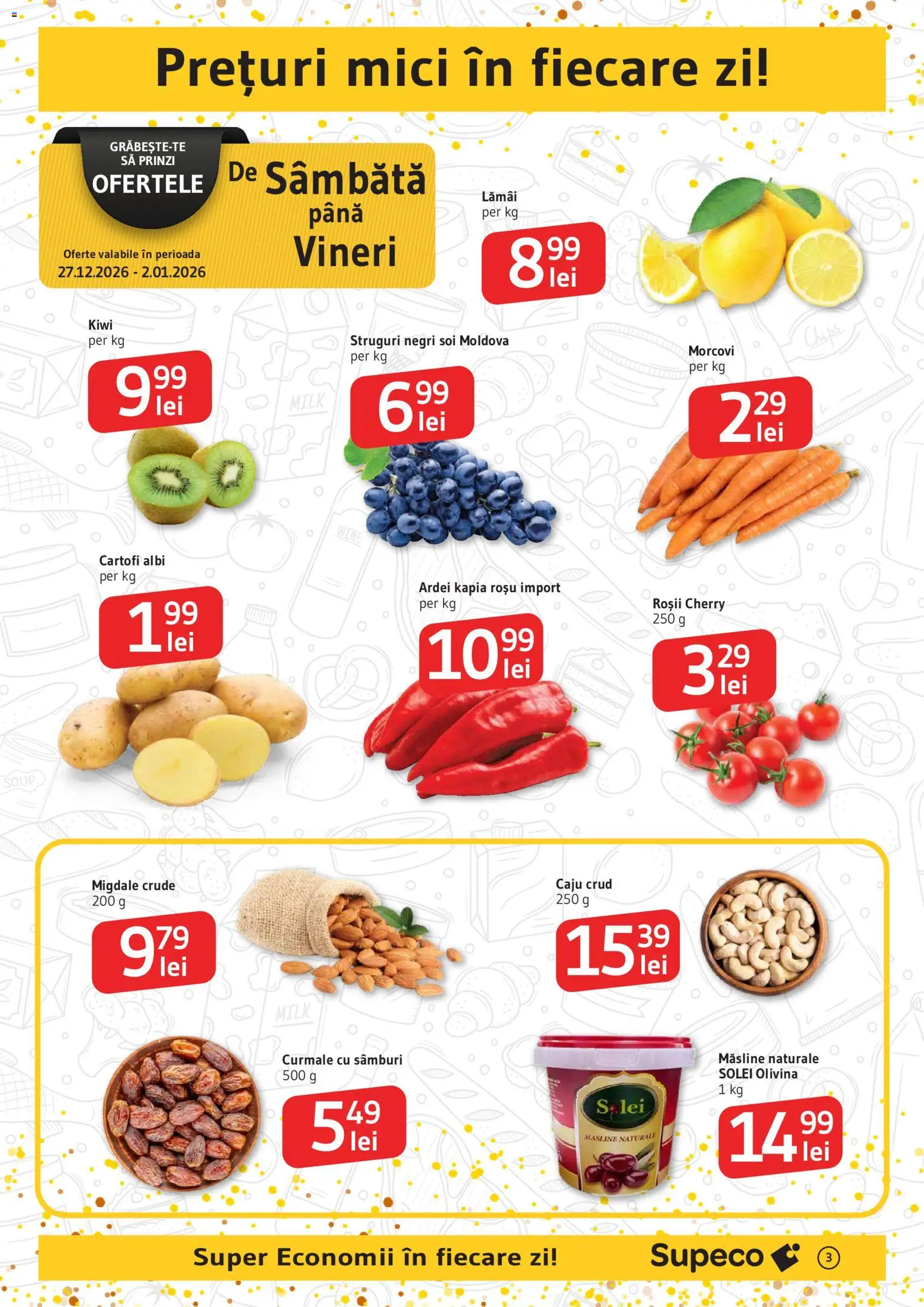 Noul catalog Supeco – valabil de la 27.12.2025 | Pagină: 3 | Produse: Struguri, Mici, Ardei, Kiwi