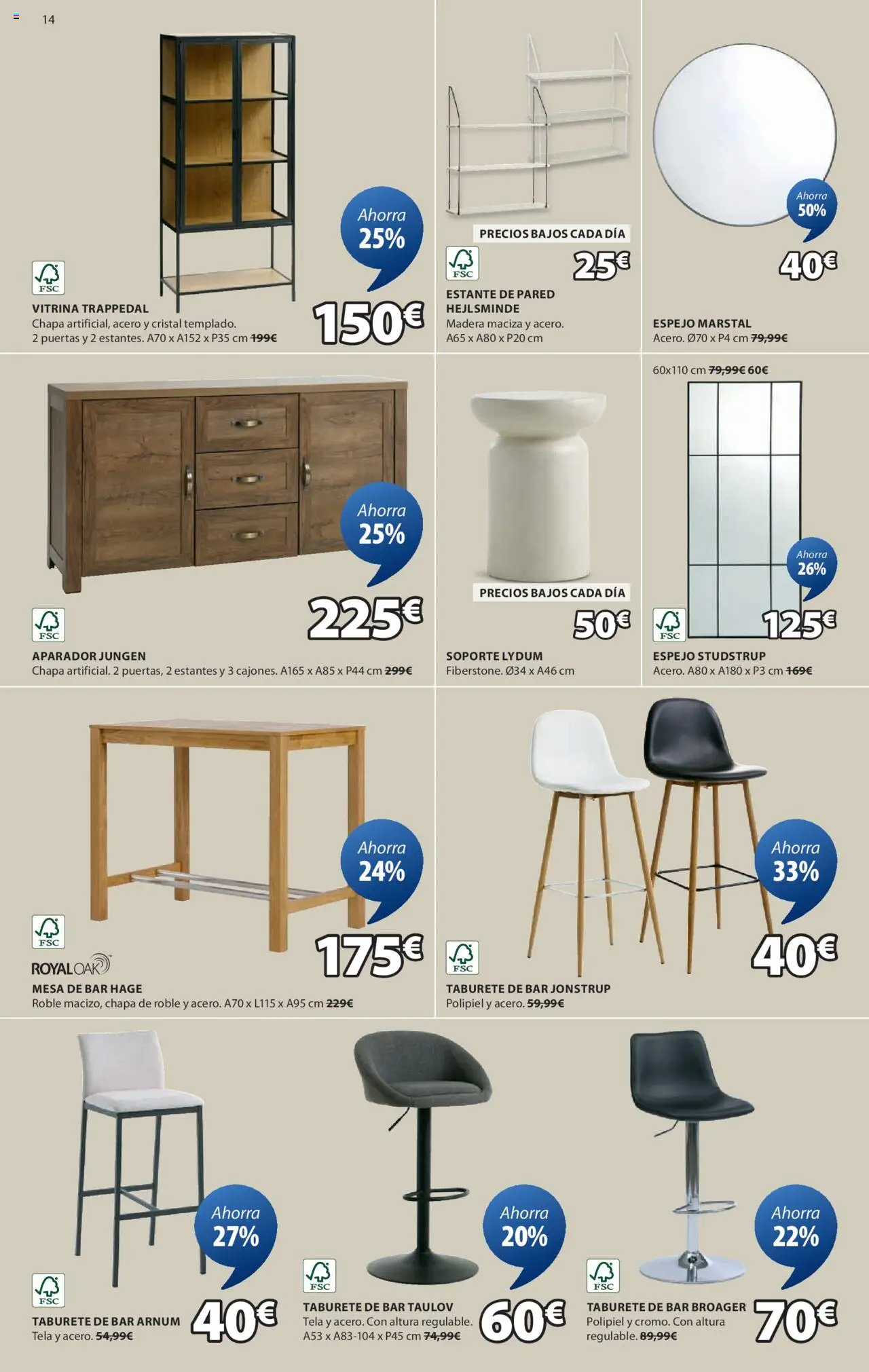 JYSK Grandes ofertas │ válido desde el 03.06.2025 | Página: 15 | Productos: Taburete, Estante, Mesa, Aparador