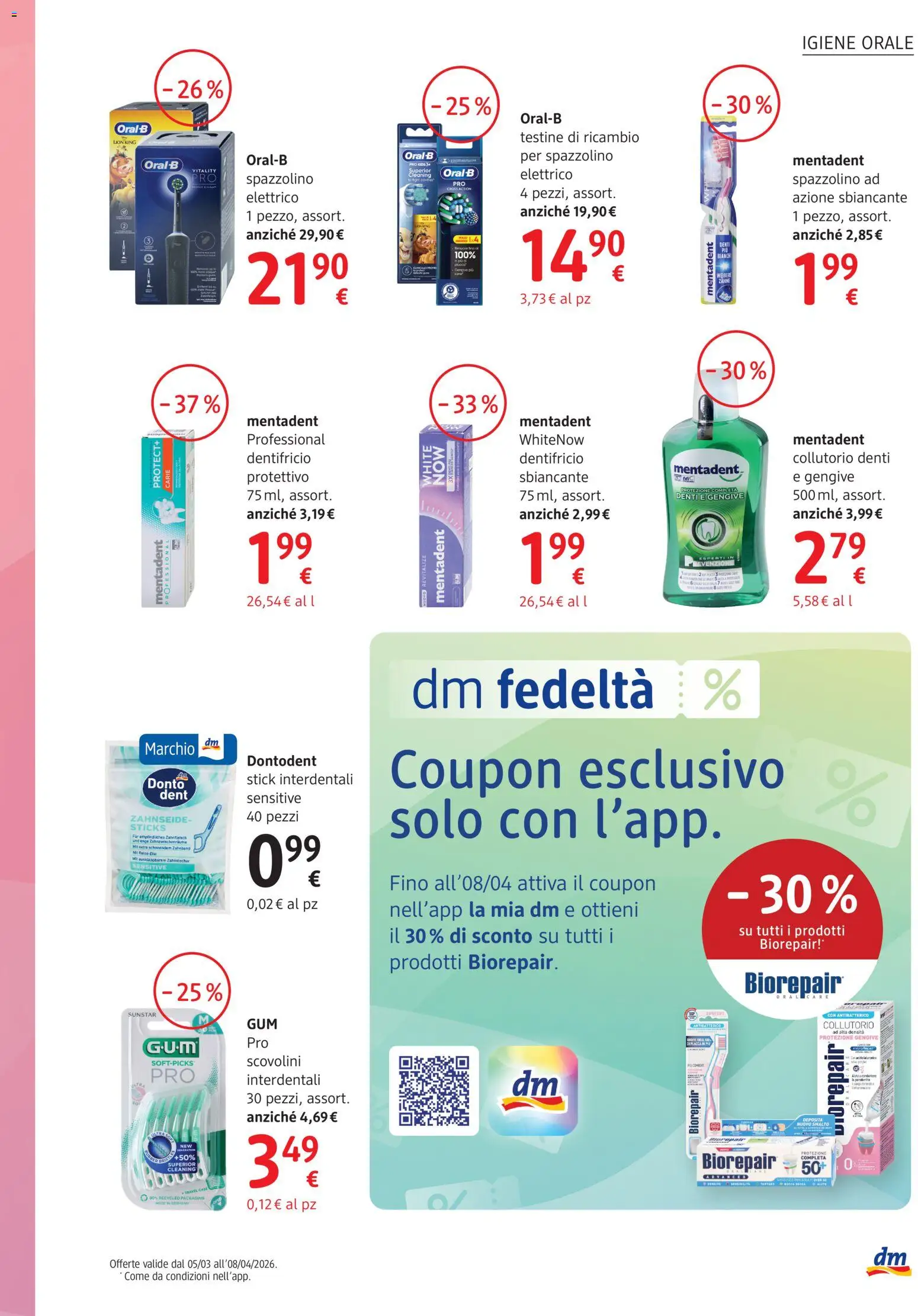 Volantino dm drogerie markt del 05.03.2026 | Pagina: 9 | Prodotti: Dentifricio, Spazzolino, Collutorio