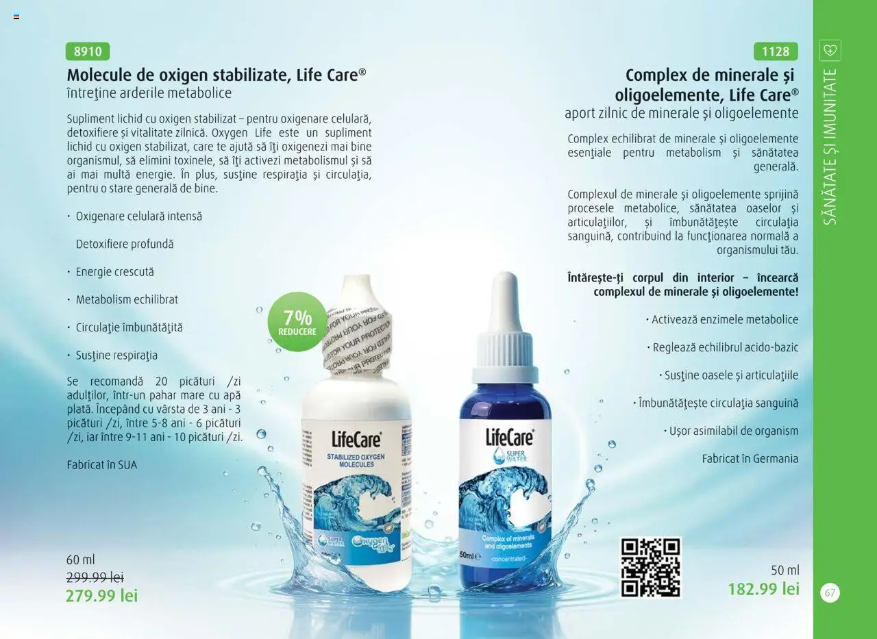 Noul catalog Life Care – valabil de la 01.10.2025 | Pagină: 69 | Produse: Babak, Apă