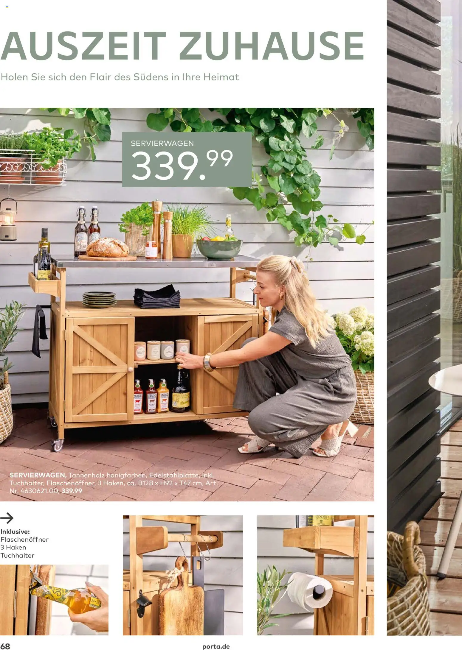 Porta! Gartenmöbel Katalog – gültig ab 01.03.2026 | Seite: 68 | Produkte: Servierwagen
