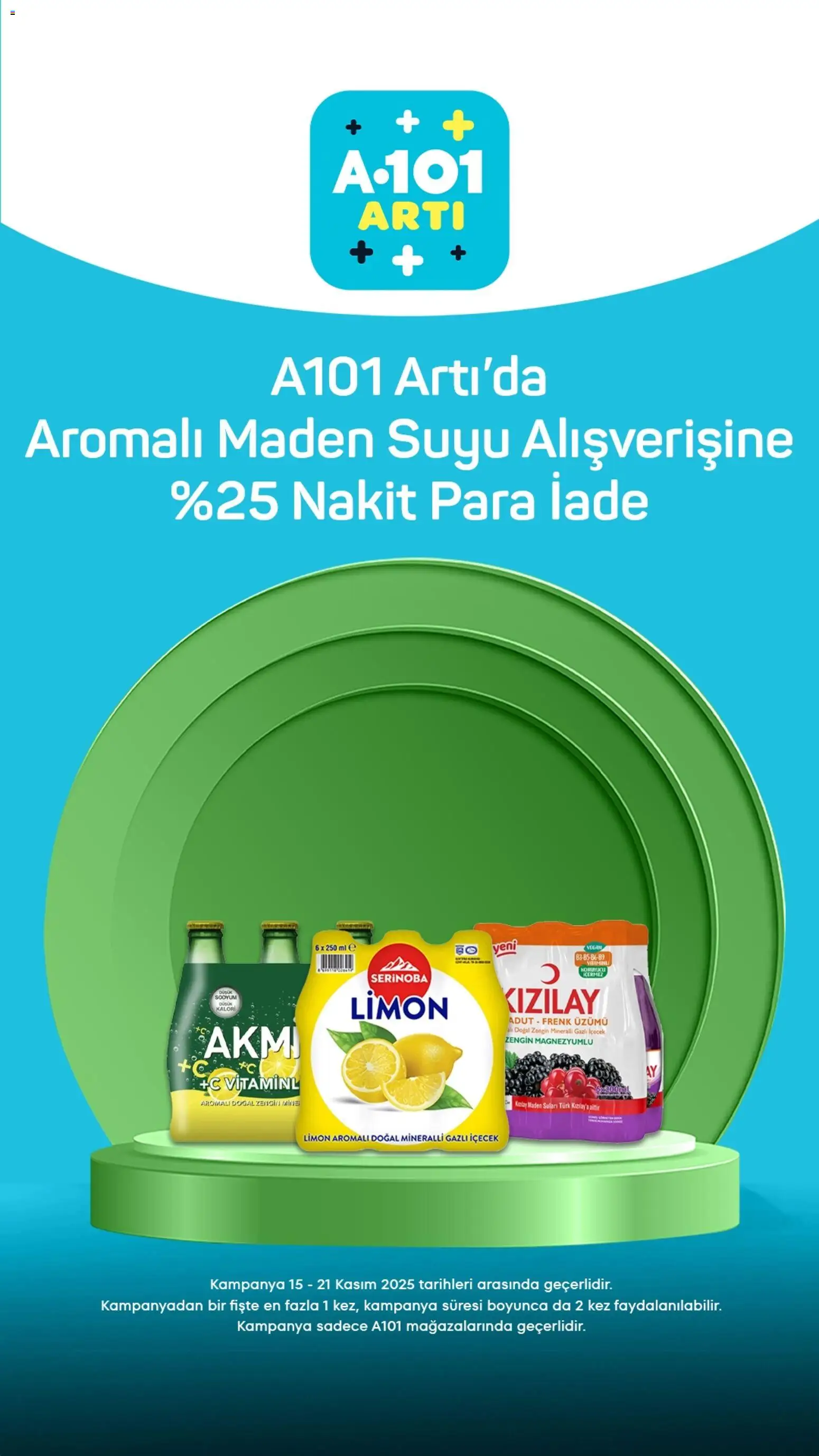 A101 Arti - 15.11.2025 tarihinden itibaren geçerlidir | Sayfa: 3 | Ürünler: Frenk üzümü, Limon, Gazlı içecek, Maden suyu
