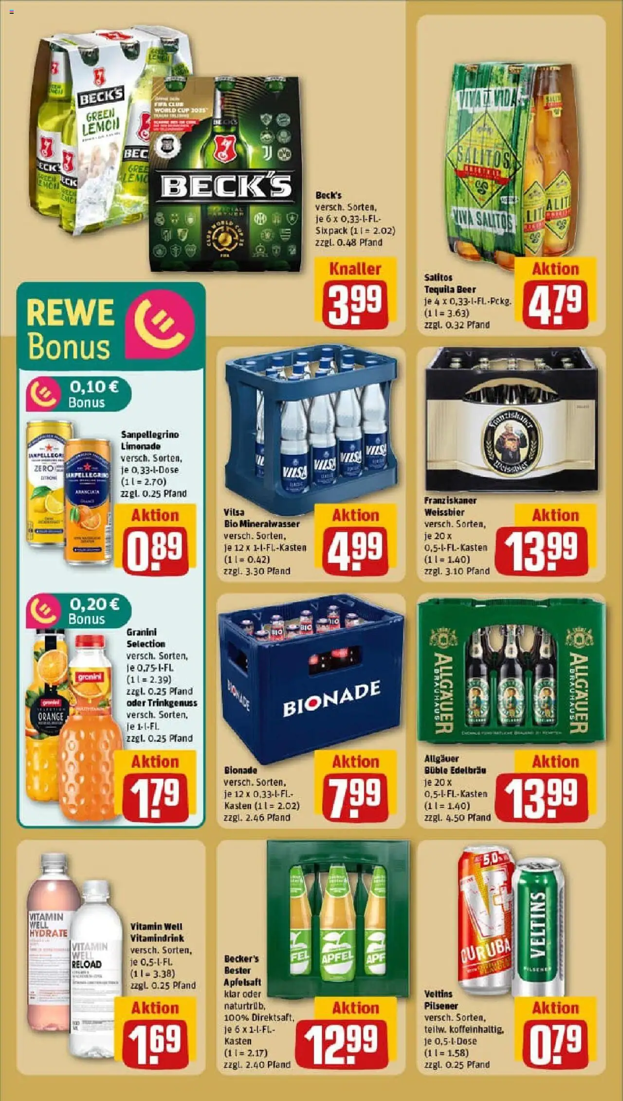 Rewe prospekt Wurster Nordseeküste	 - gültig ab dem 29.06.2025 | Seite: 20 | Produkte: Franziskaner, Mineralwasser, Tequila, Granini