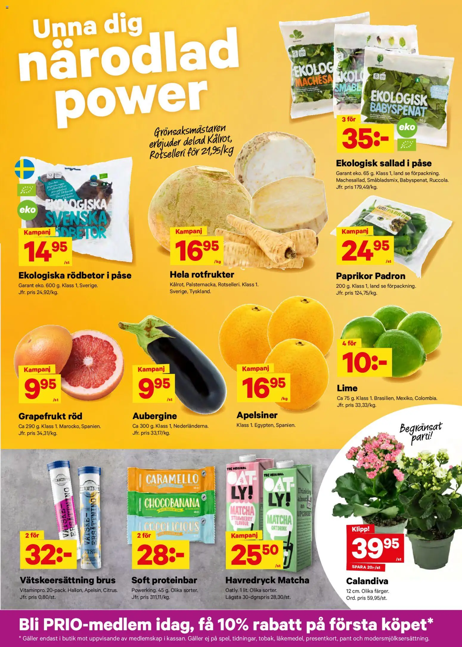 City Gross reklamblad aktuell från 07.04.2026 | Sida: 3 | Produkter: Babyspenat, Havredryck, Sallad, Lime