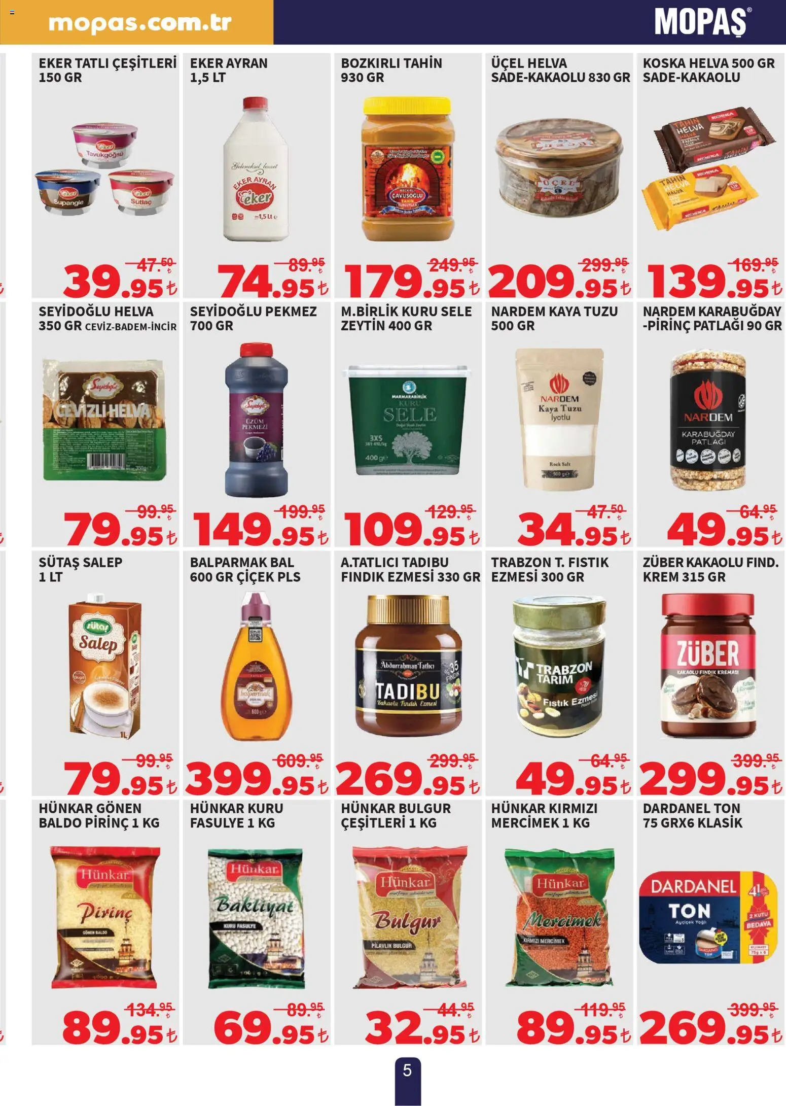 Mopaş Katalog - 13.02.2026 tarihinden itibaren geçerlidir | Sayfa: 5 | Ürünler: Fıstık, Kutu, Fındık, Zeytin