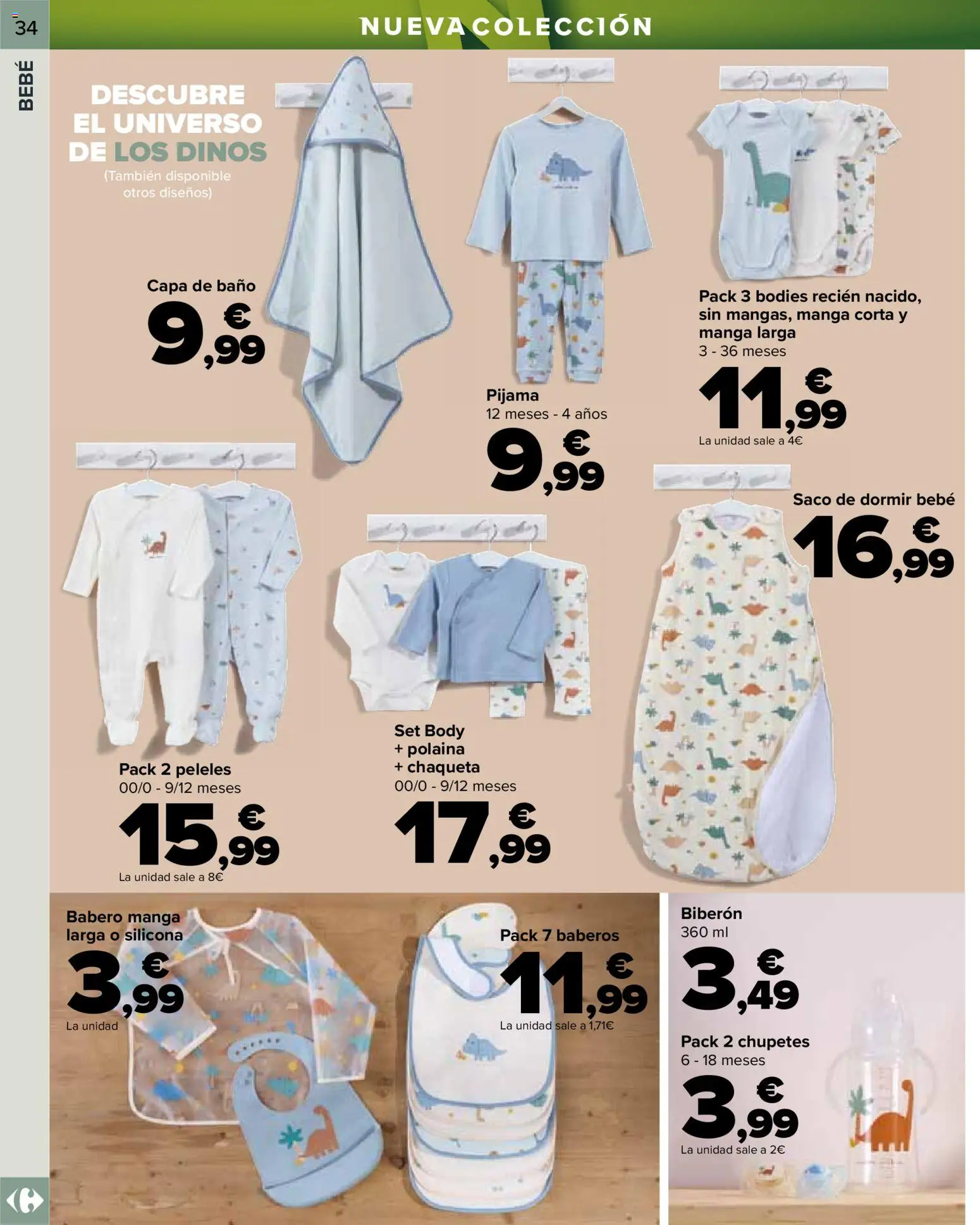 Carrefour Bebé │ válido desde el 25.02.2026 | Página: 34 | Productos: Pijama, Saco de dormir, Peleles, Baño