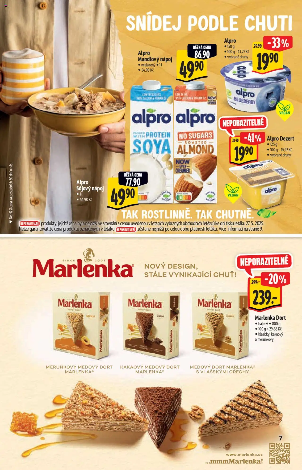Albert katalog - Supermarket od 04.06.2025 | Strana: 7 | Produkty: Ořechy, Protein, Dort, Marlenka