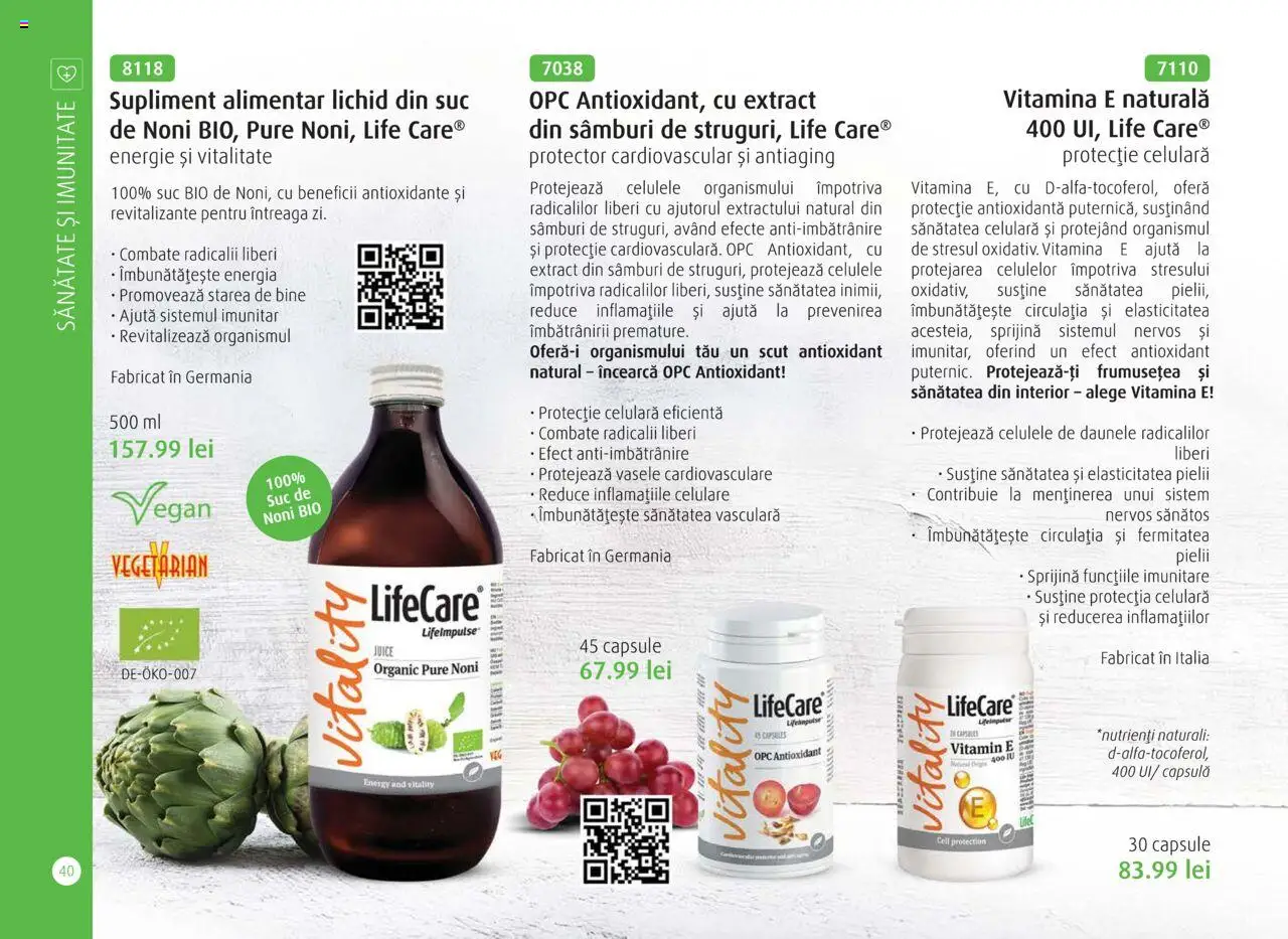 Noul catalog Life Care – valabil de la 01.10.2025 | Pagină: 42 | Produse: Şerit ödül, Suc
