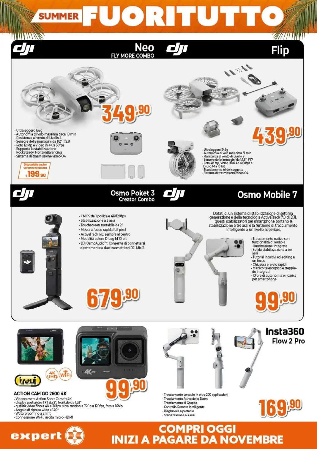 Volantino Expert del 31.07.2025 | Pagina: 25 | Prodotti: Mobile, Action cam, Video, Audio