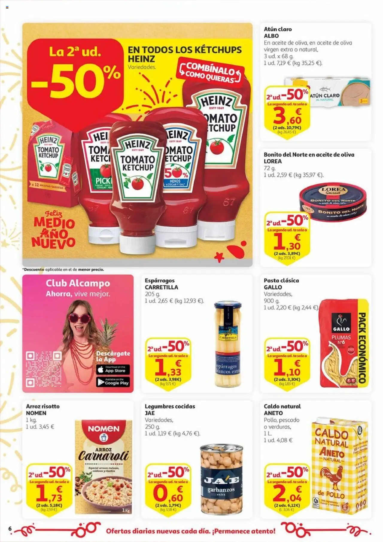 Alcampo - Aniversario │ válido desde el 03.06.2025 | Página: 6 | Productos: Aceite, Pasta, Té, Aceite de oliva virgen extra