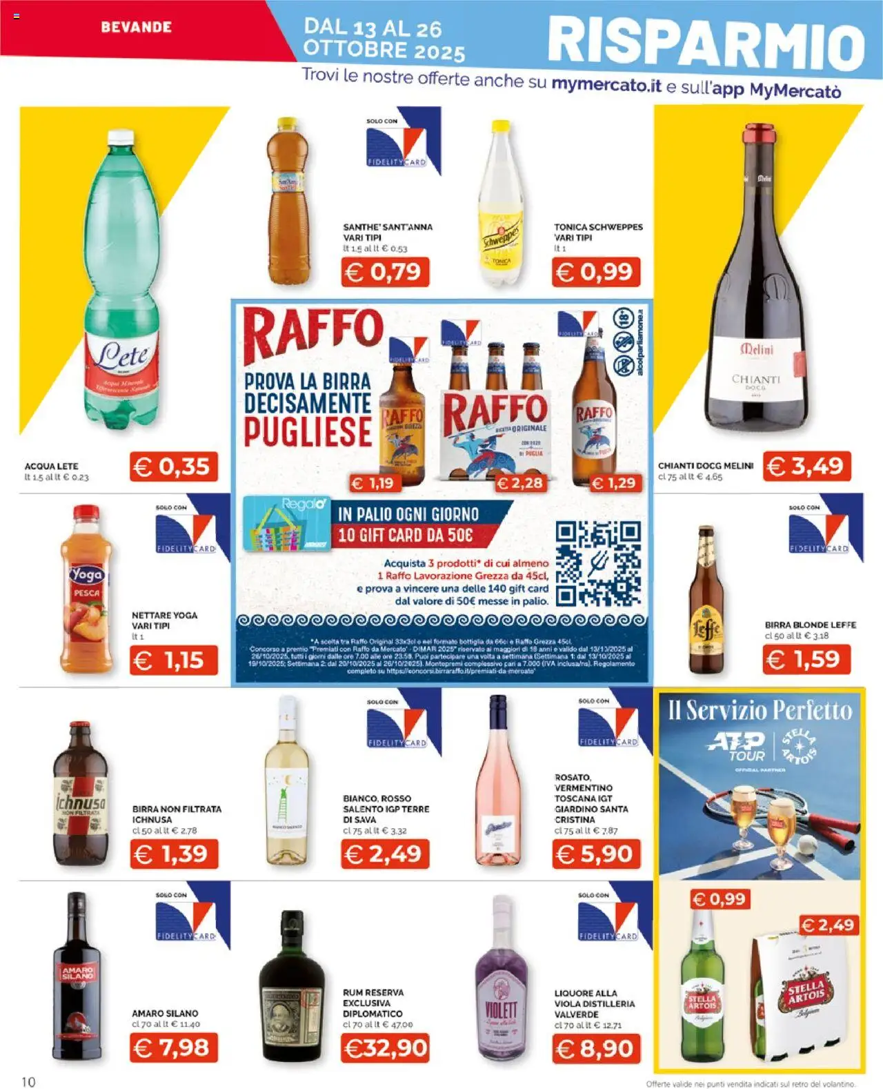 Volantino Mercatò del 13.10.2025 | Pagina: 10 | Prodotti: Birra, Pesca, Liquore, Amaro