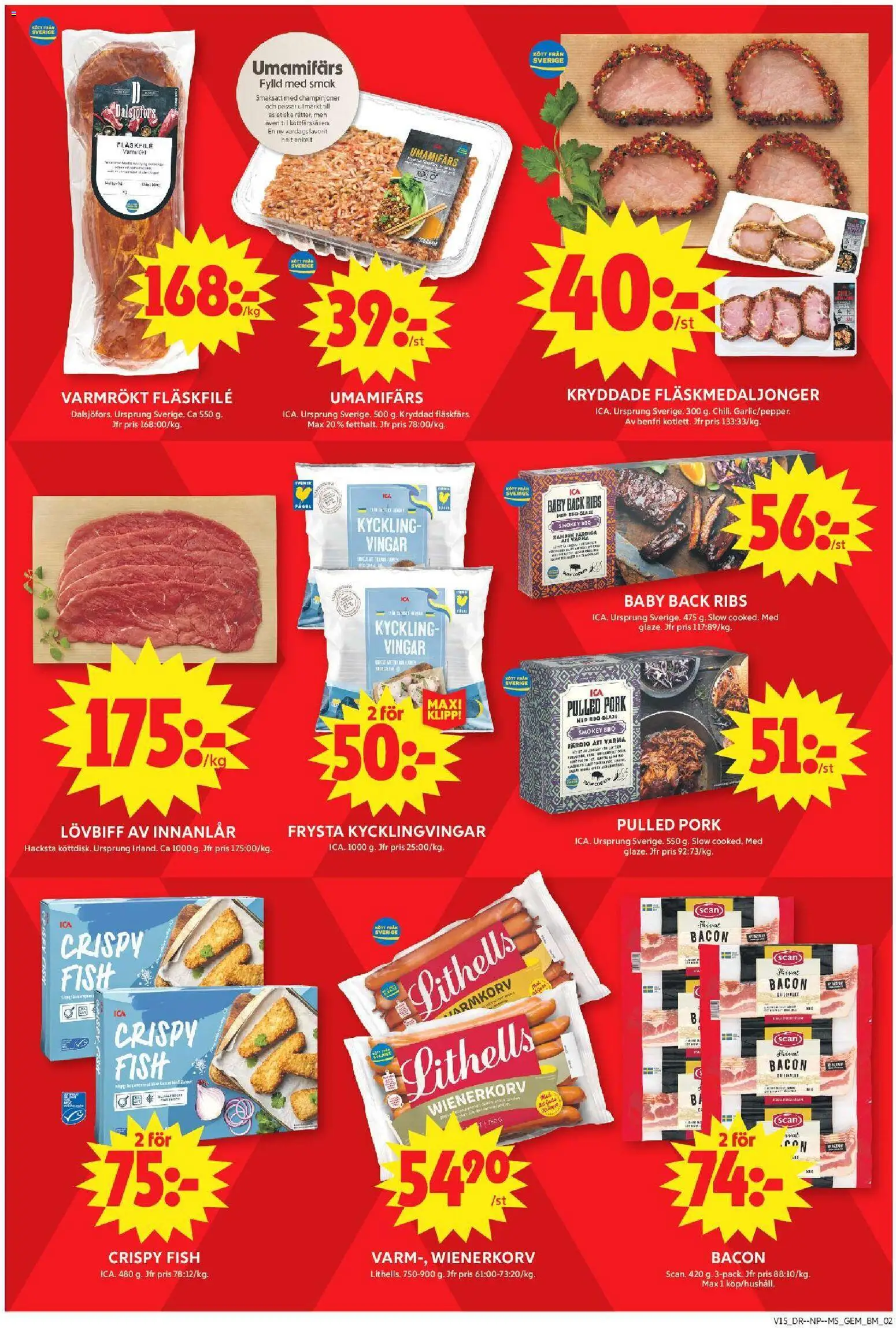 ICA Maxi reklamblad aktuell från 06.04.2026 | Sida: 2 | Produkter: Gem, Bacon, Lövbiff, Champinjoner