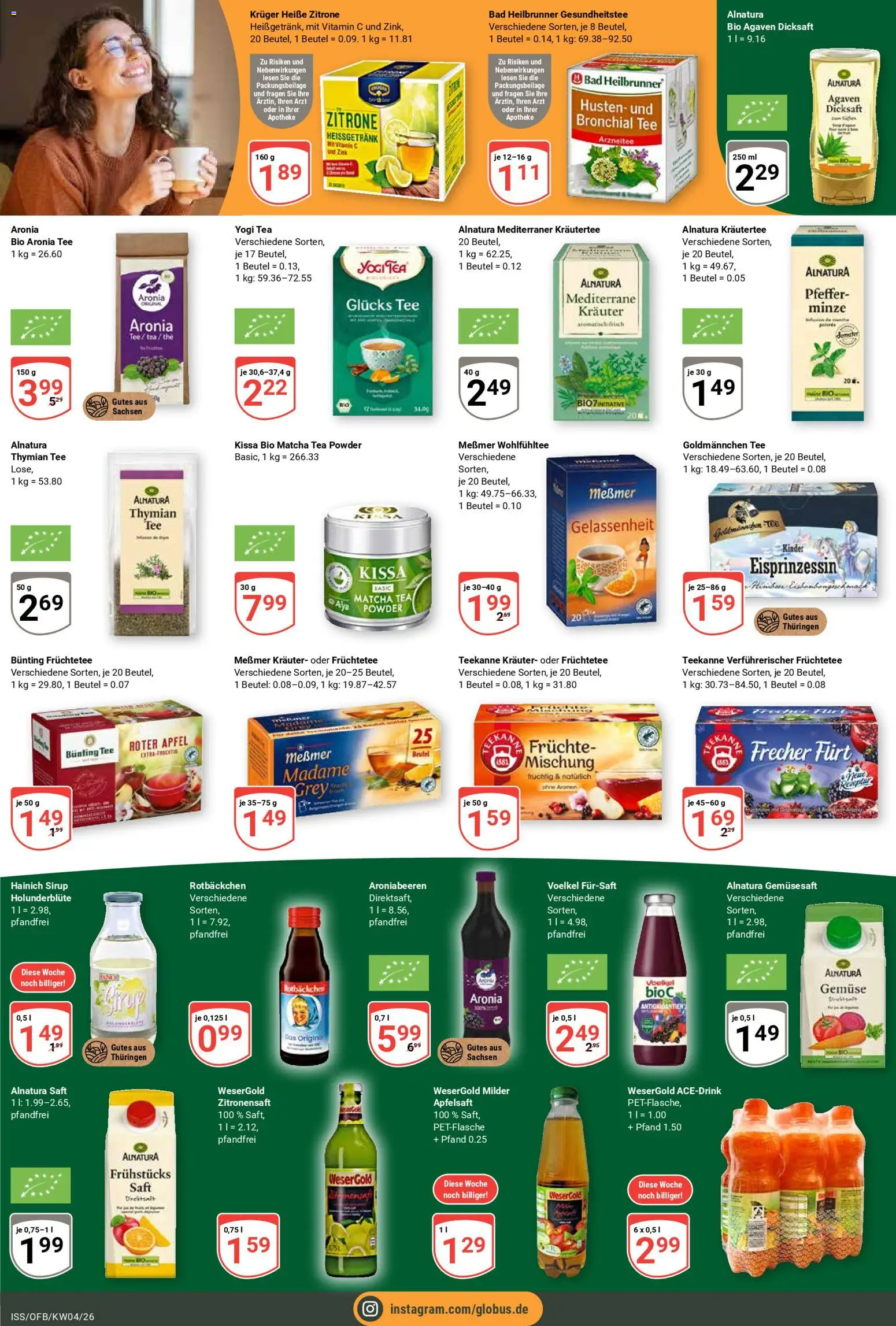 Globus Prospekt 	 – gültig ab 19.01.2026 | Seite: 13 | Produkte: Bad, Apfelsaft, Zitrone, Saft