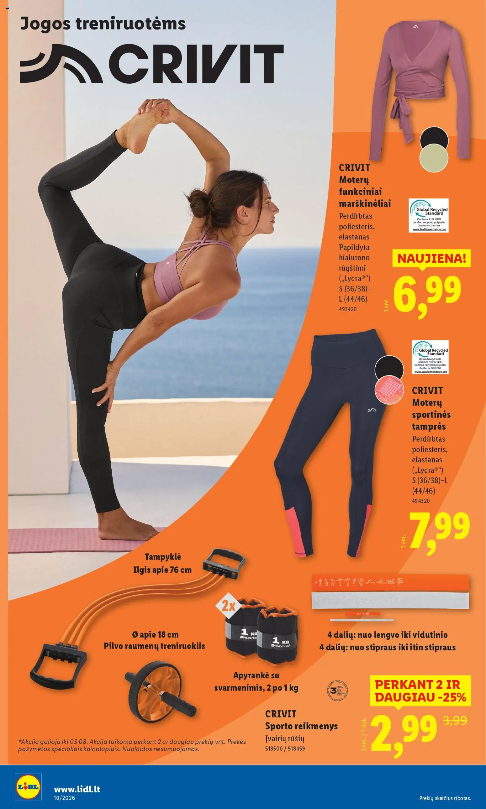 LIDL akcijos nuo 02.03.2026 | Puslapis: 12 | Prekių: Marškinėliai, Tamprės