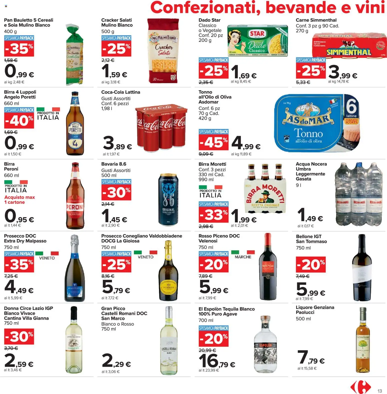 Volantino Carrefour del 07.04.2026 | Pagina: 13 | Prodotti: Cereali, Birra Moretti, Tequila, Coca Cola
