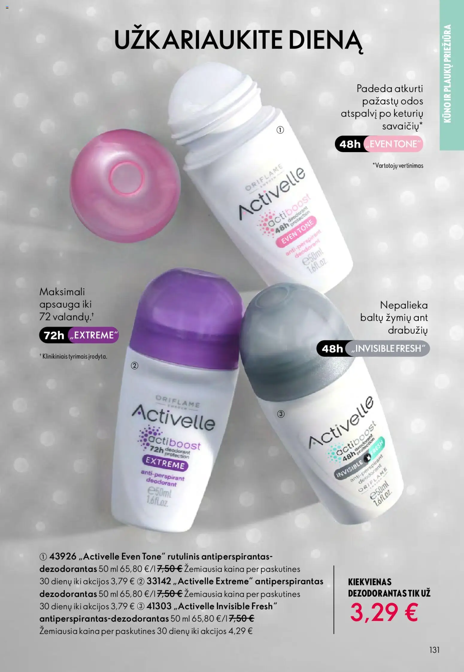 Oriflame akcijos nuo 01.04.2026 | Puslapis: 131 | Prekių: Dezodorantas, Antiperspirantas
