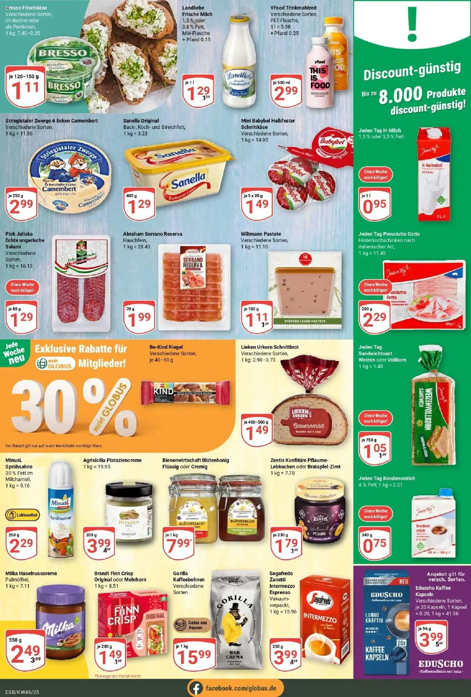 Globus prospekt Eschborn	 – gültig ab 10.11.2025 | Seite: 12 | Produkte: Kaffee, Milka, Eduscho, Segafredo