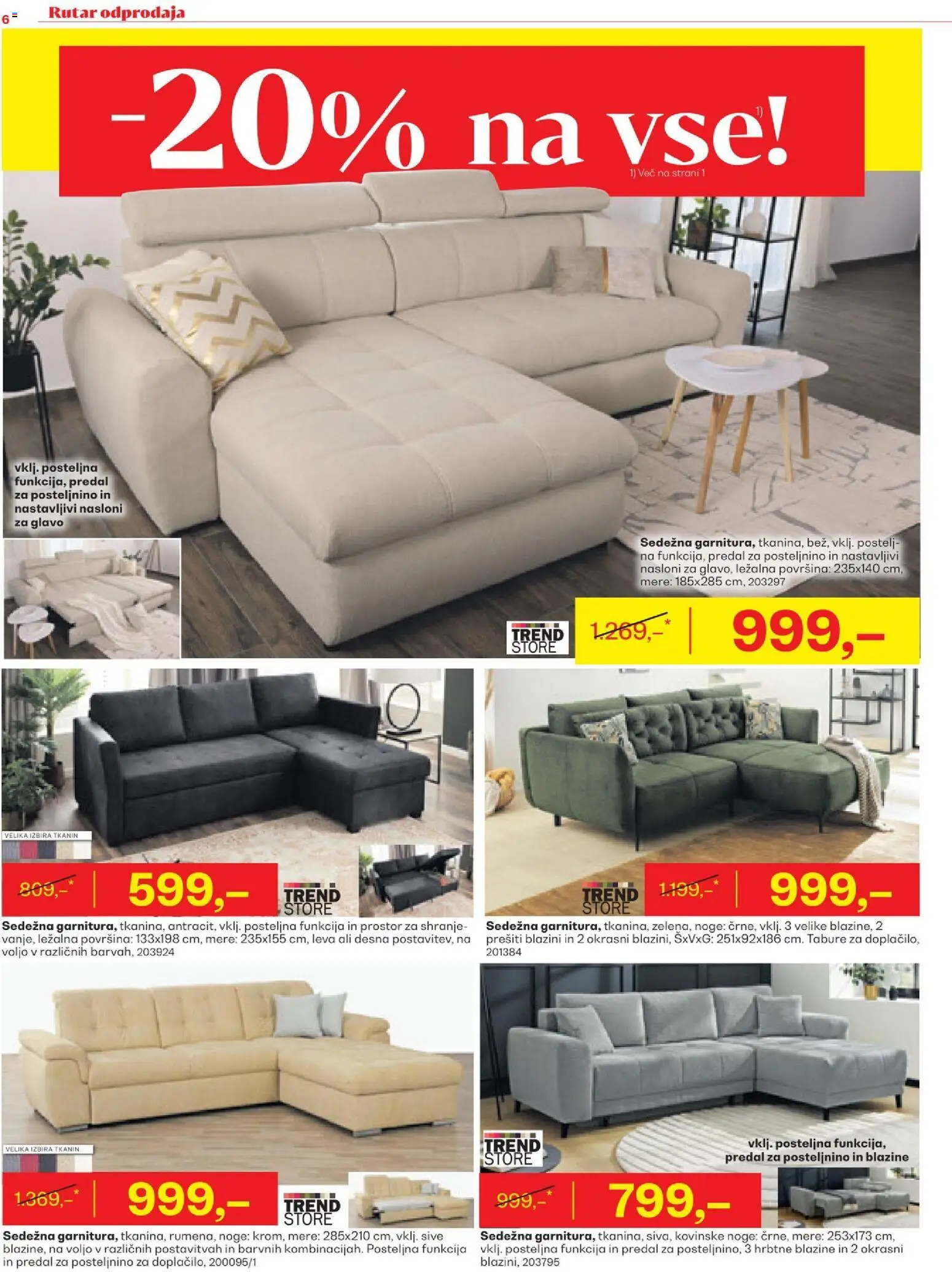 Novi Rutar katalog ponudbe – veljaven od 29.12.2025 | Stran: 6 | Izdelki: Tabure