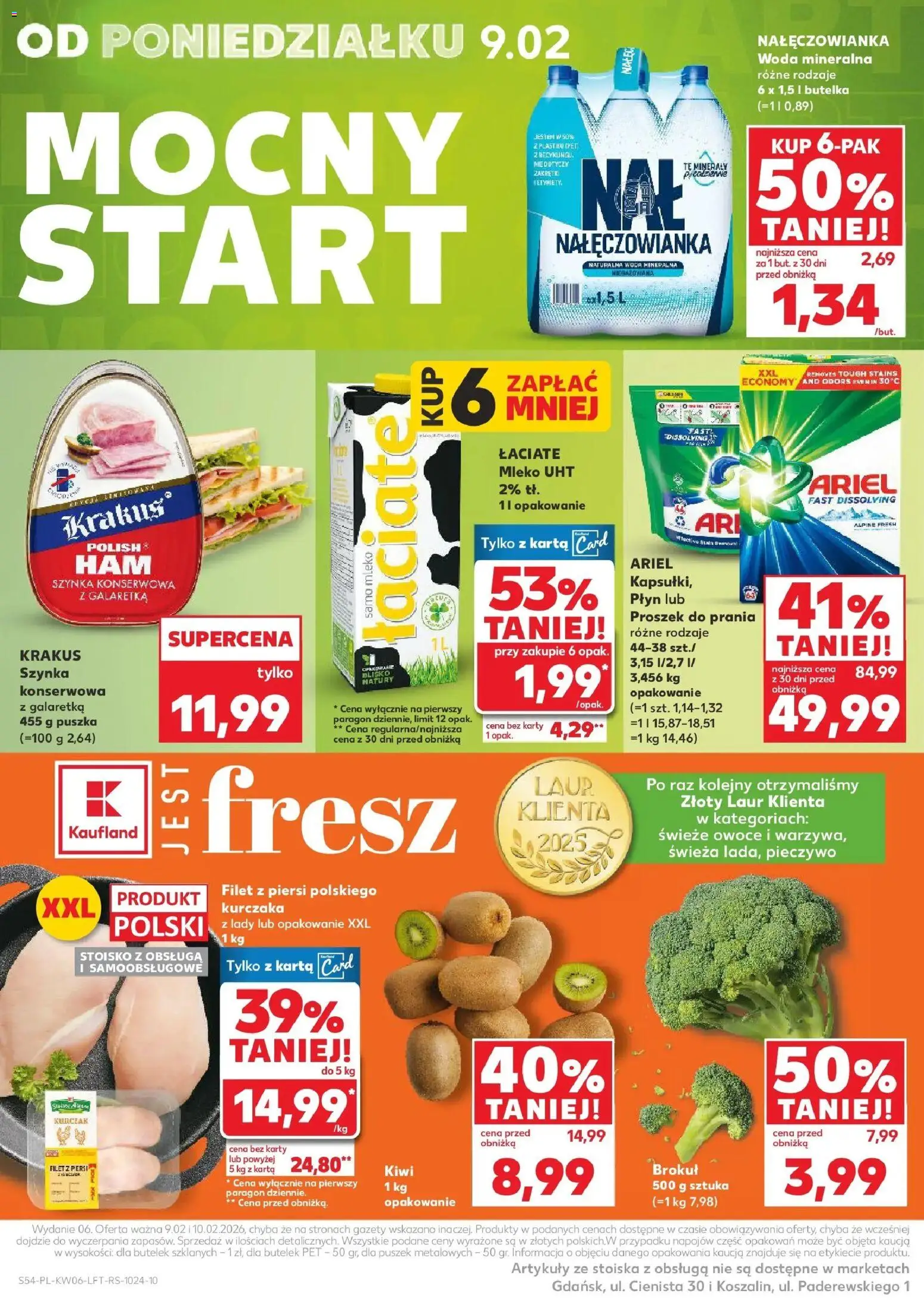 Kaufland gazetka od 05.02.2026 | Strona: 54 | Produkty: Brokuł, Piersi, Ariel, Mleko